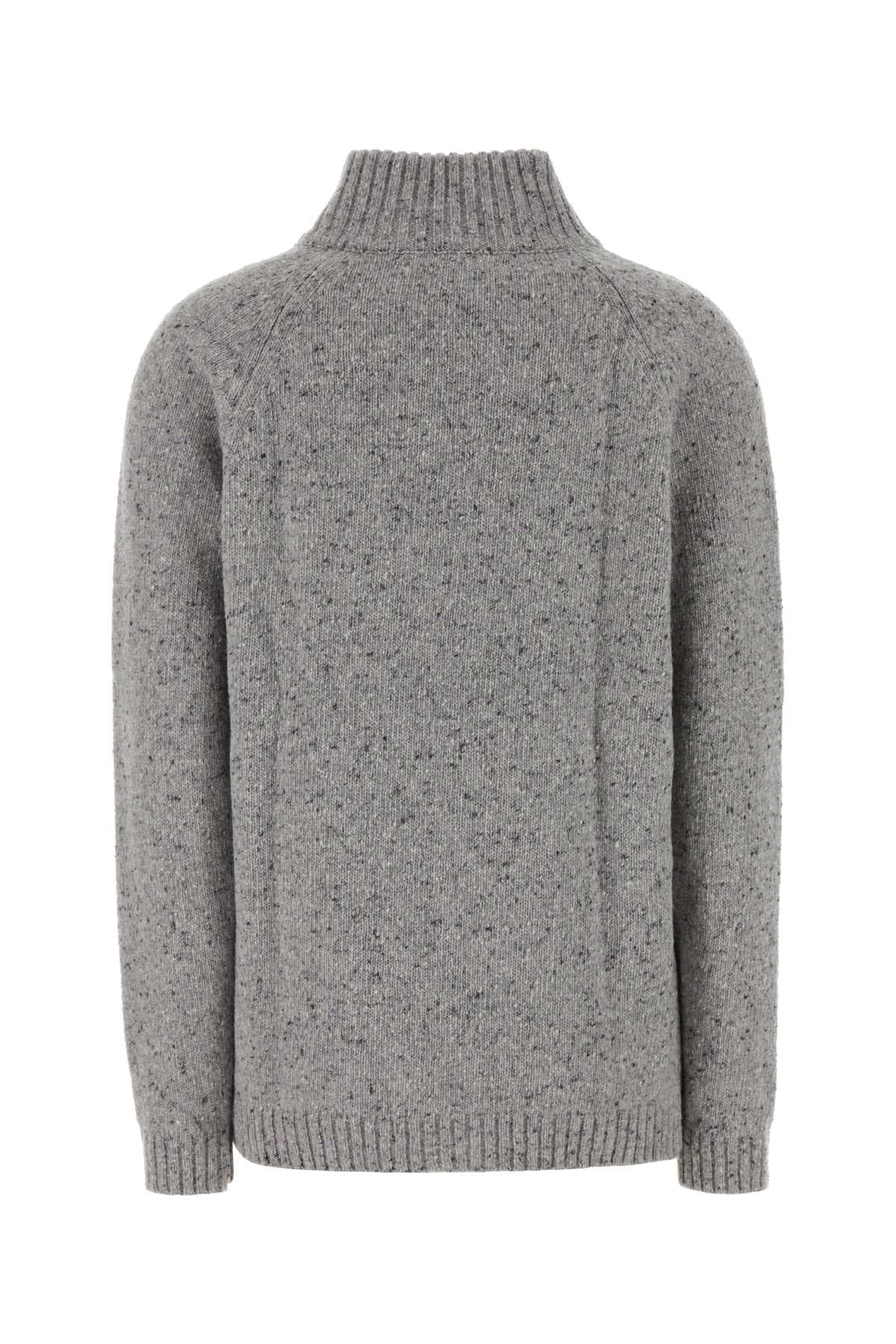 Melange grey wool blend Xavi oversize sweater - мініатюра 2