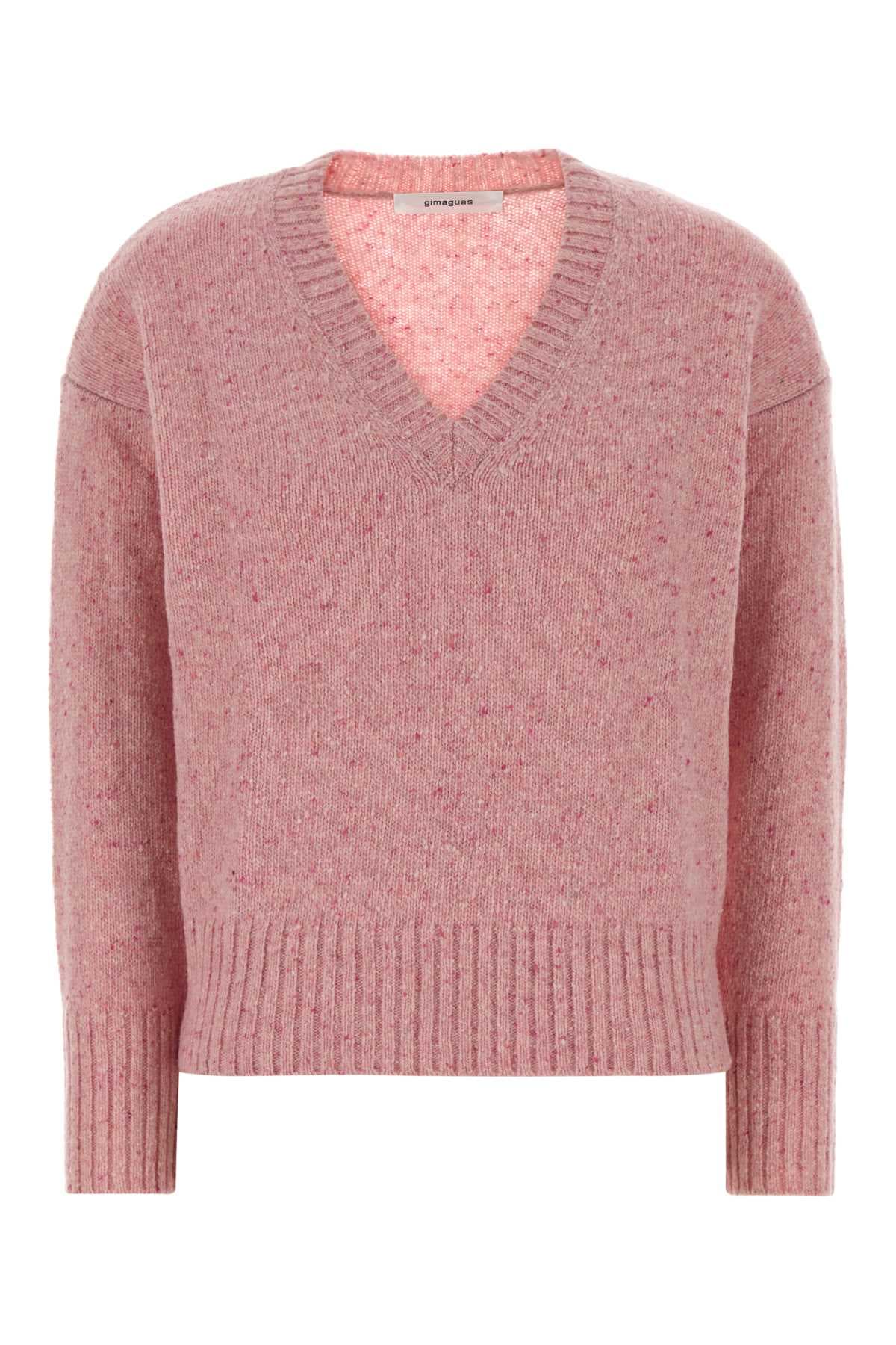 Melange pink wool blend Yuna sweater