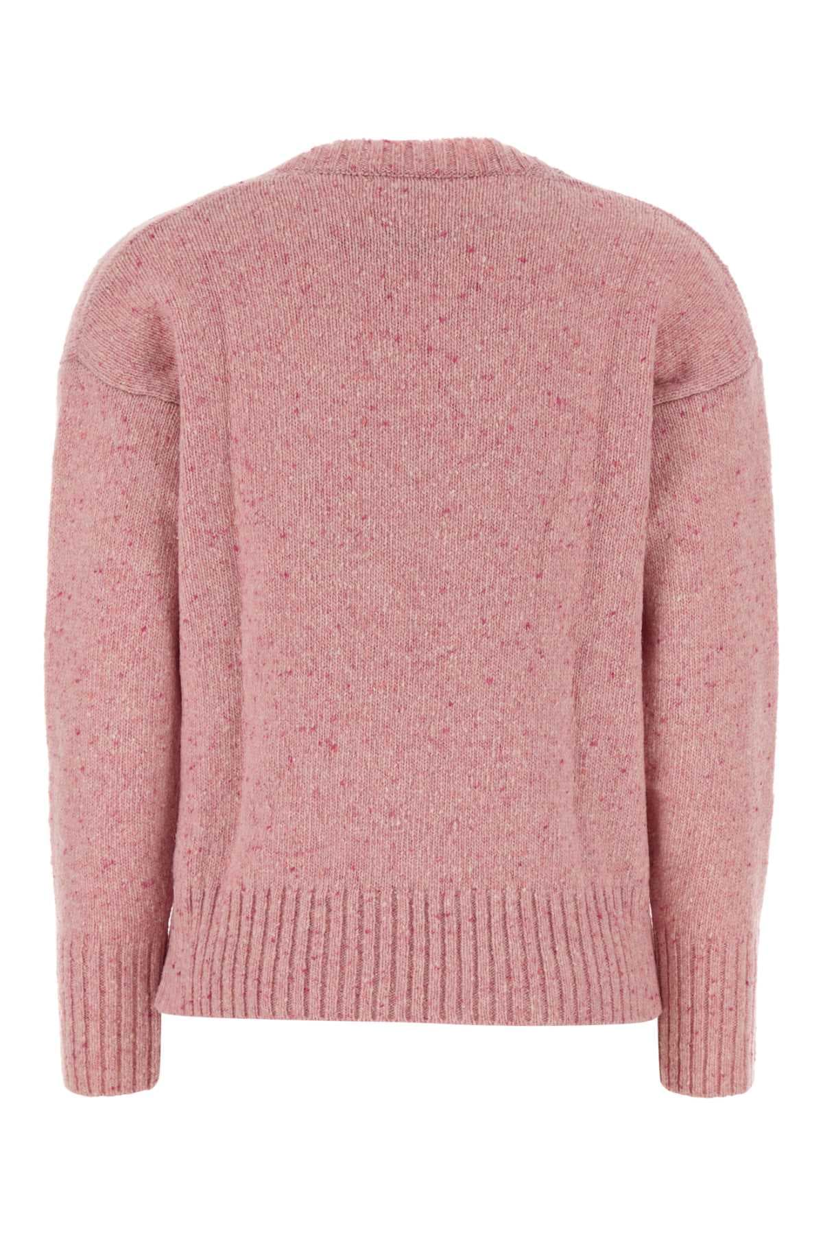 Melange pink wool blend Yuna sweater - мініатюра 2