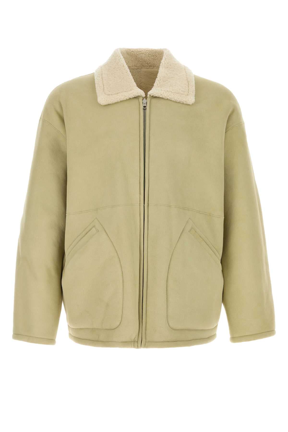 Mint green shearling Merino jacket
