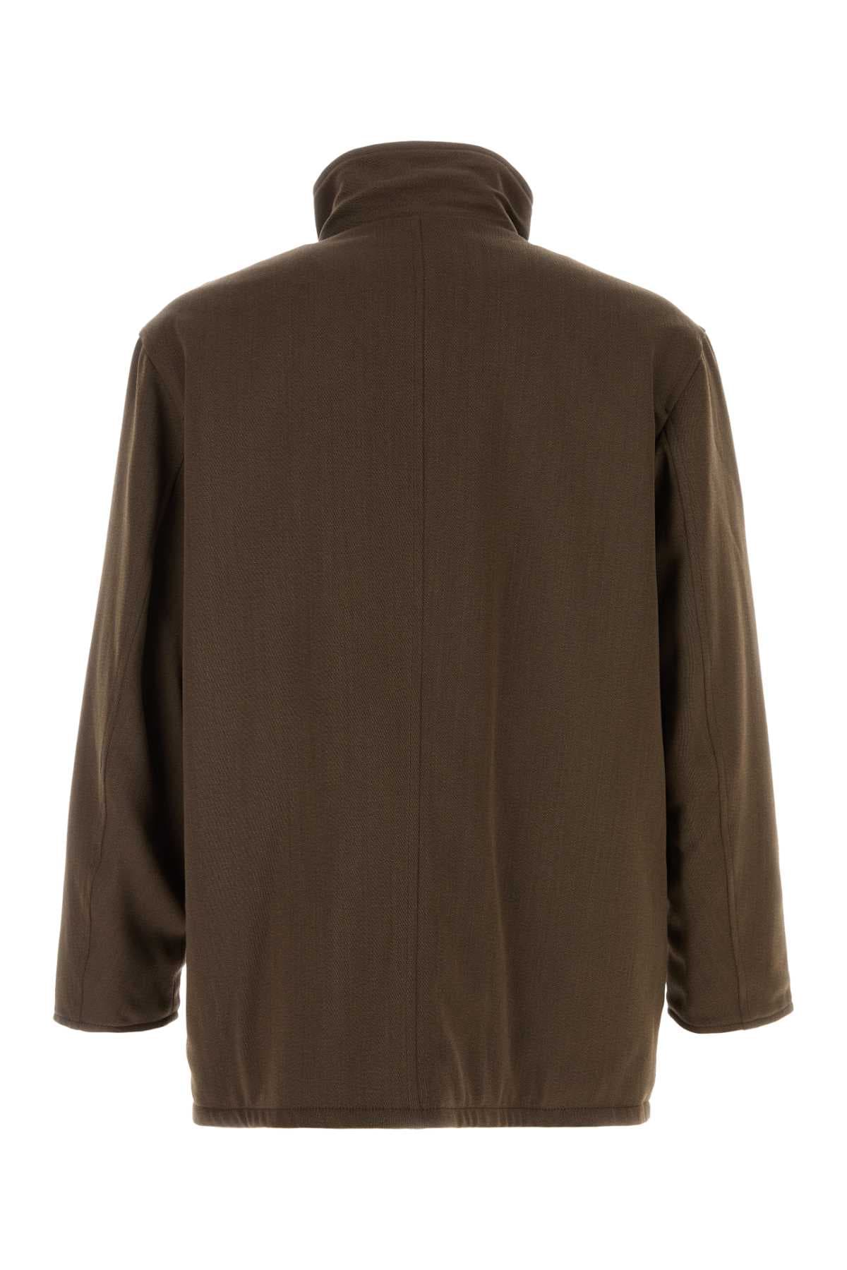 Brown twill reversible jacket - мініатюра 2