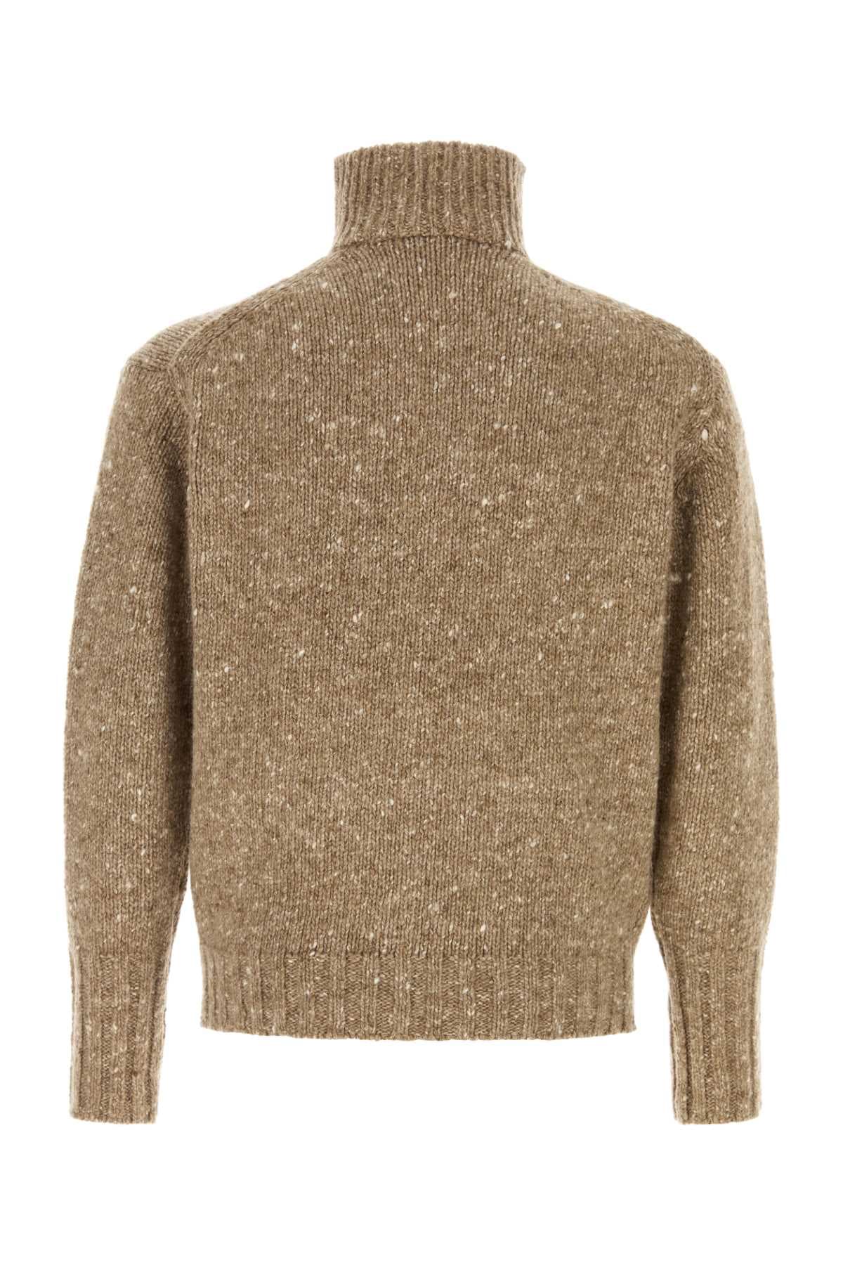Melange biscuit wool sweater - мініатюра 2