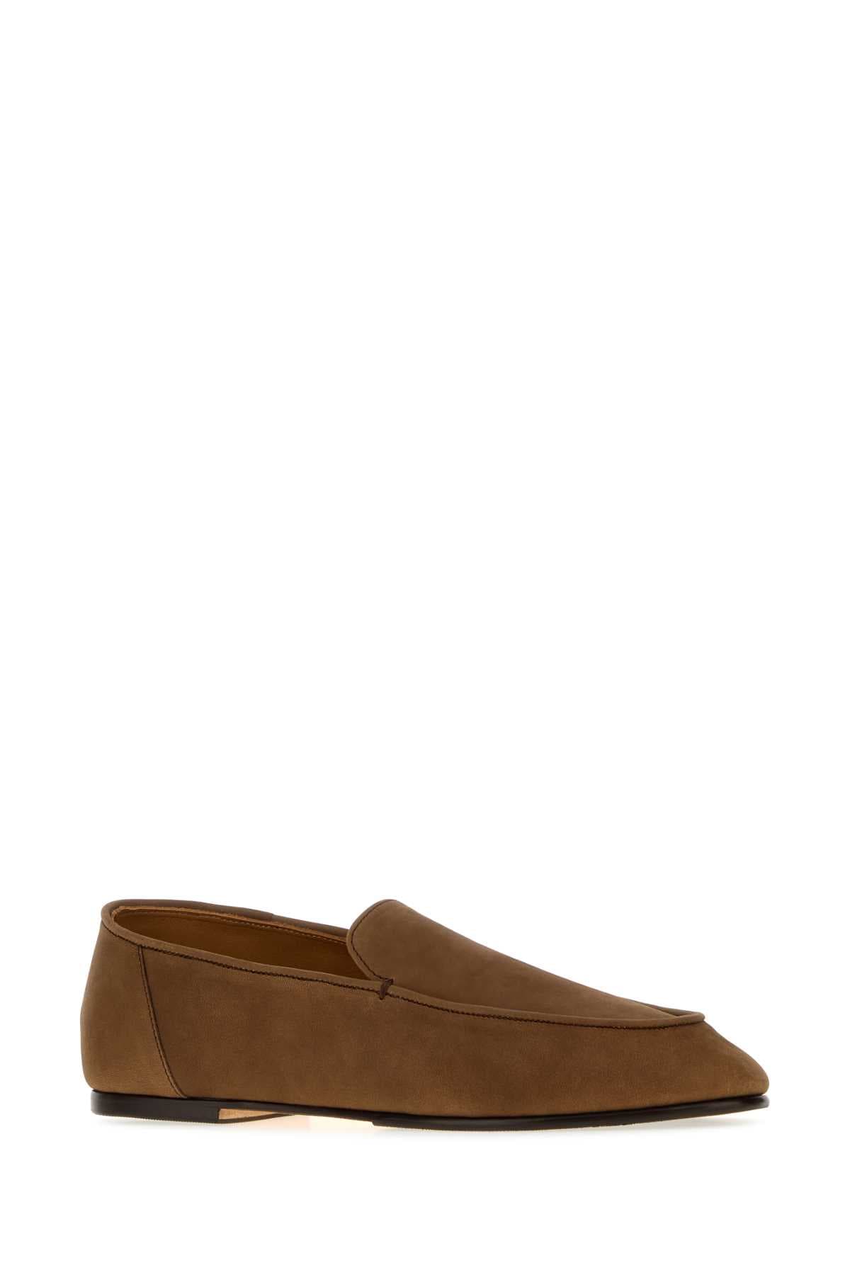 Brown leather Horsehide loafers - мініатюра 2
