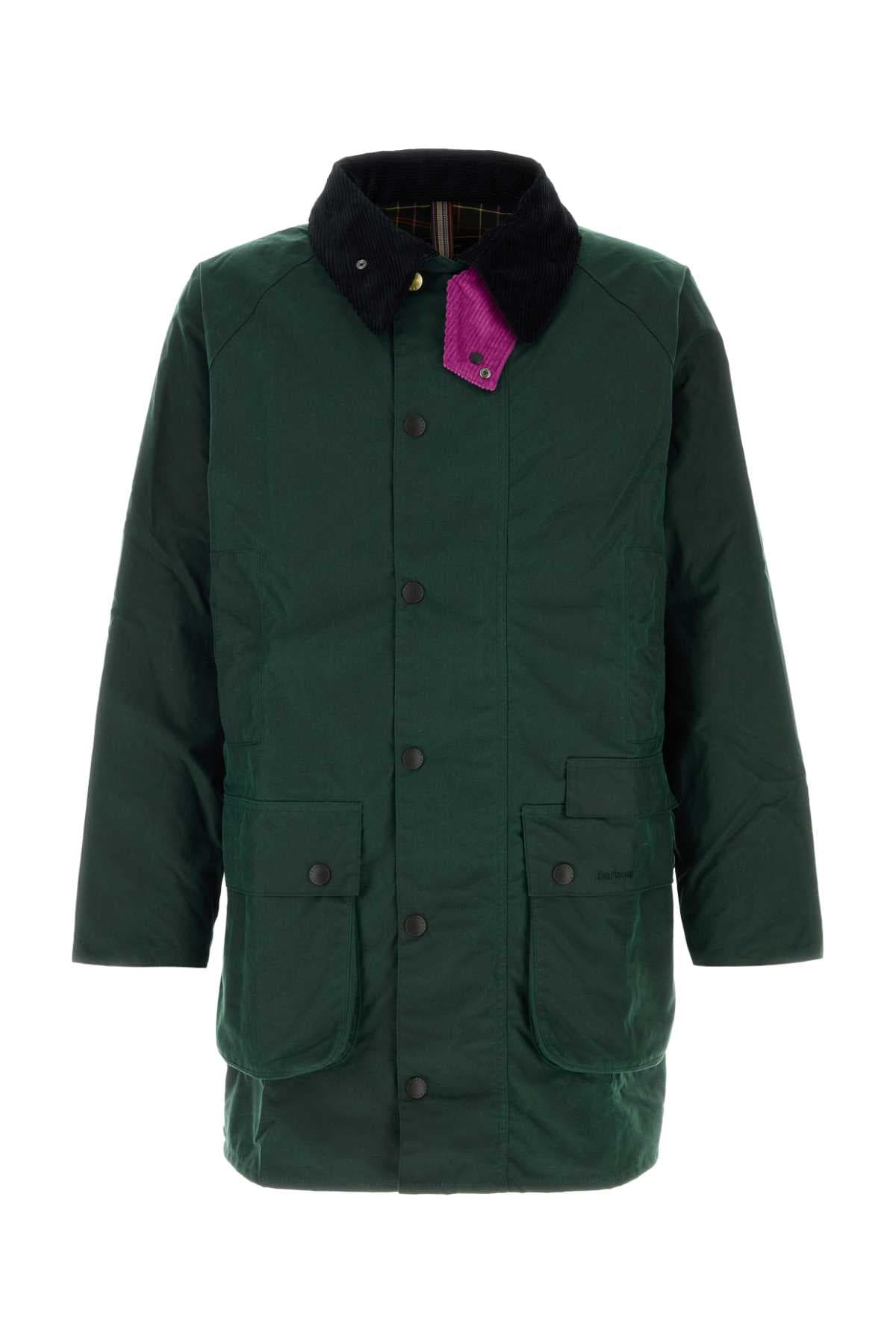 Bottle green cotton Barbour x Paul Smith jacket