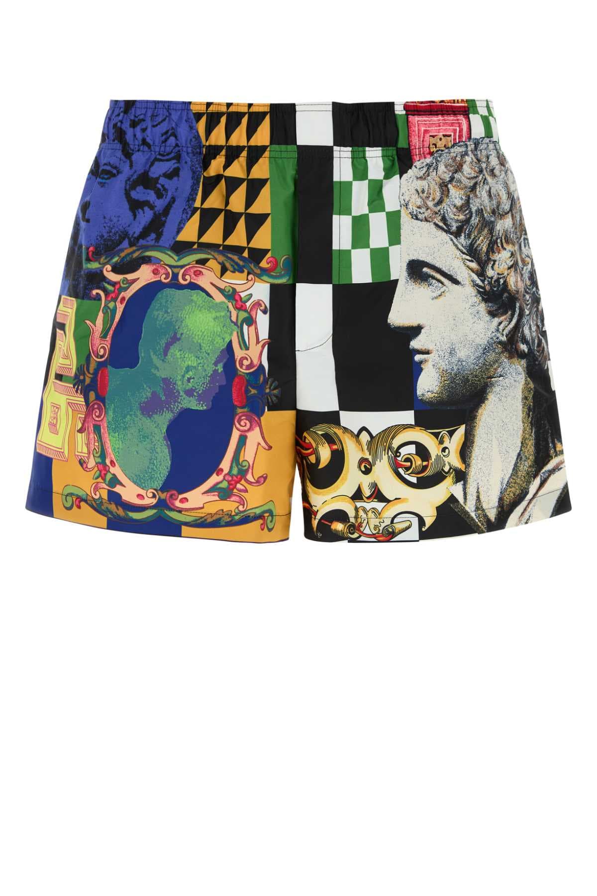 Printed polyester swimming shorts