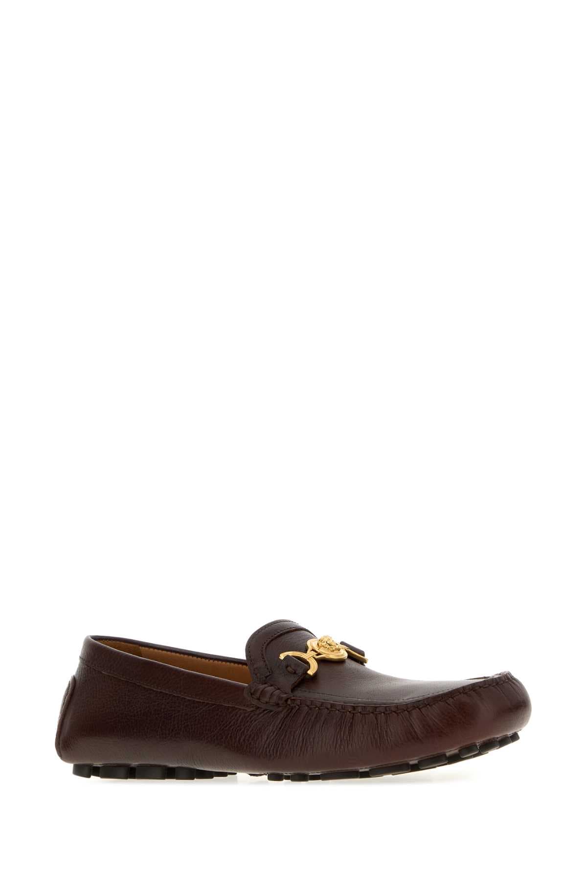 Chocolate leather Drivers loafers - мініатюра 2