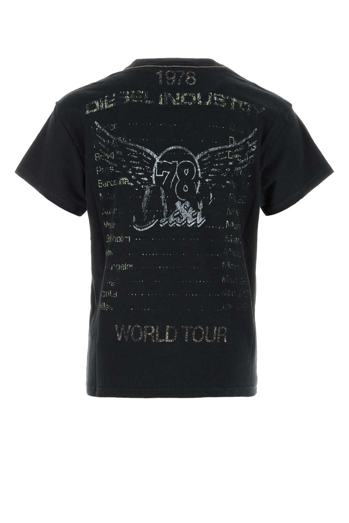 Black cotton blend T-Gerio t-shirt - мініатюра 2