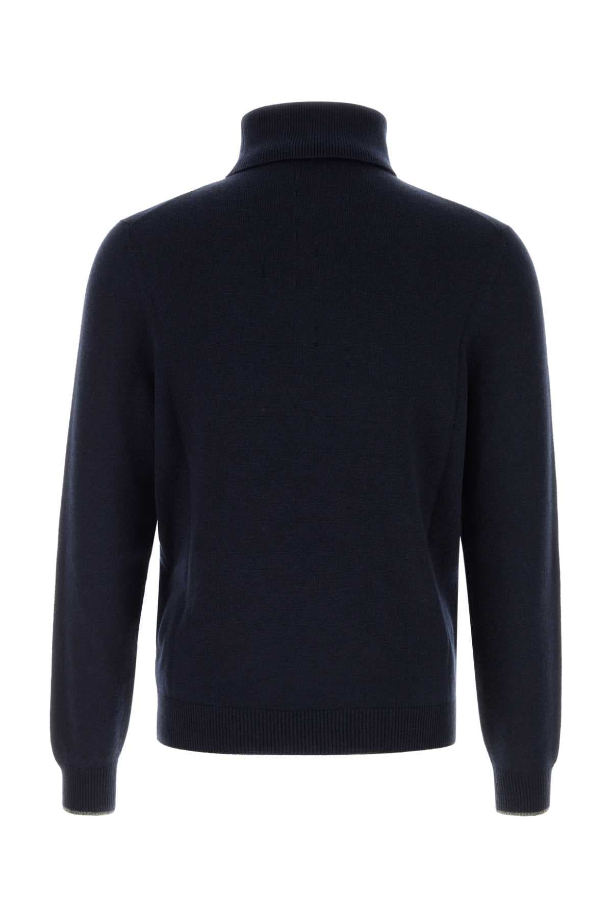 Midnight blue cashmere sweater - мініатюра 2