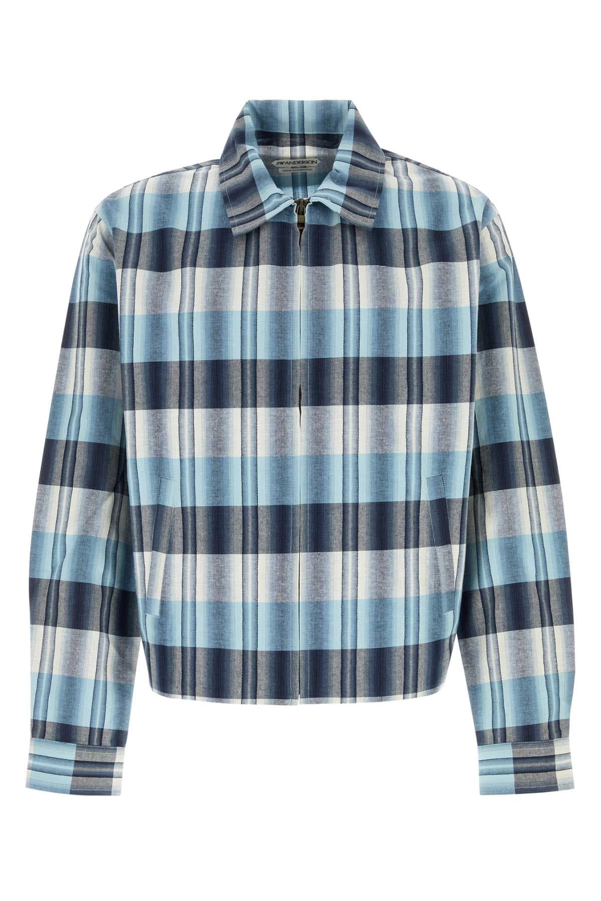 Embroidered cotton blend shirt