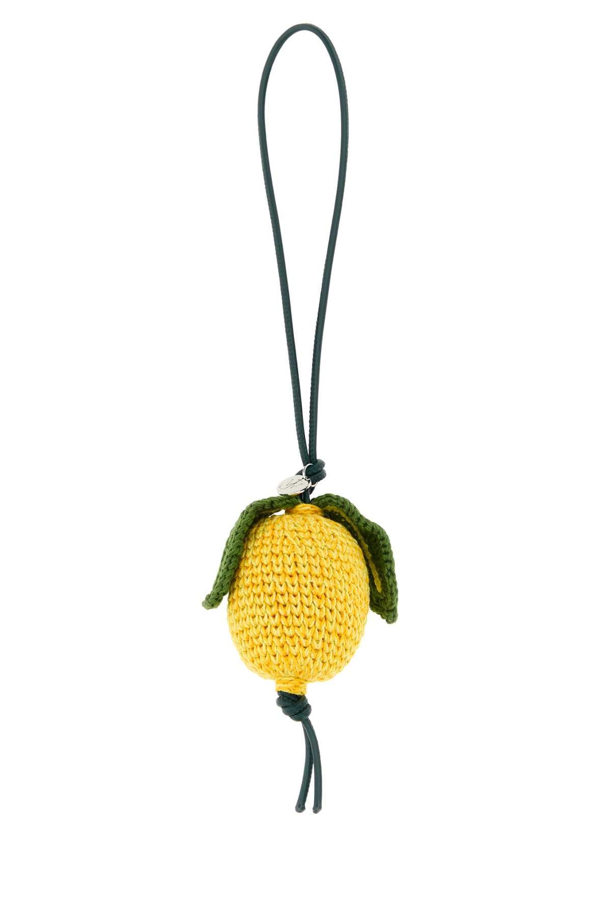 Yellow crochet Lemon charm