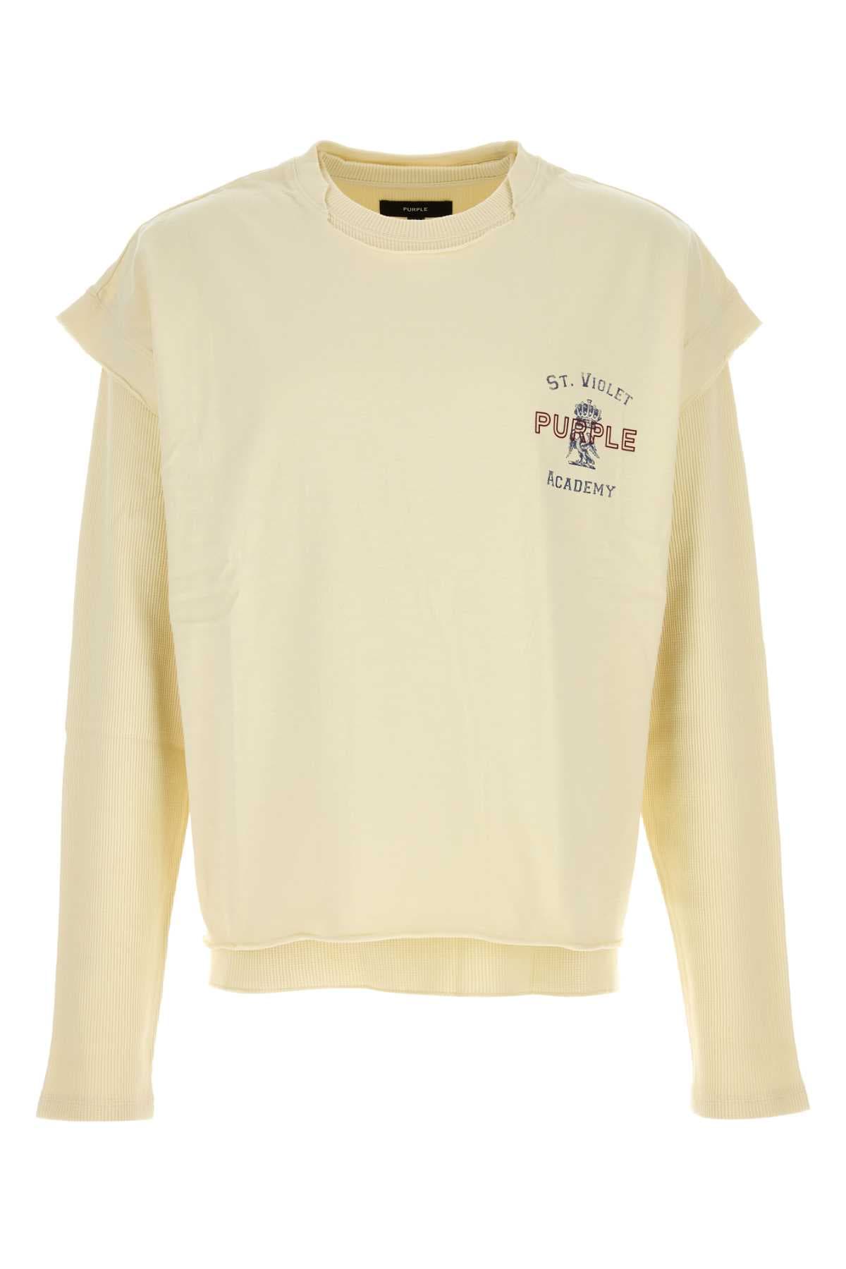 Cream cotton oversize t-shirt