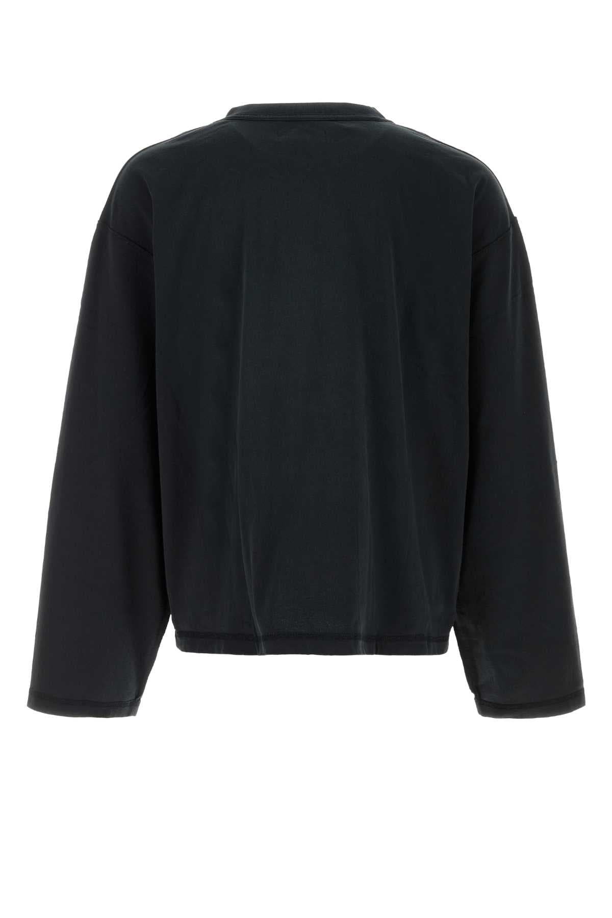 Black cotton oversize t-shirt - мініатюра 2