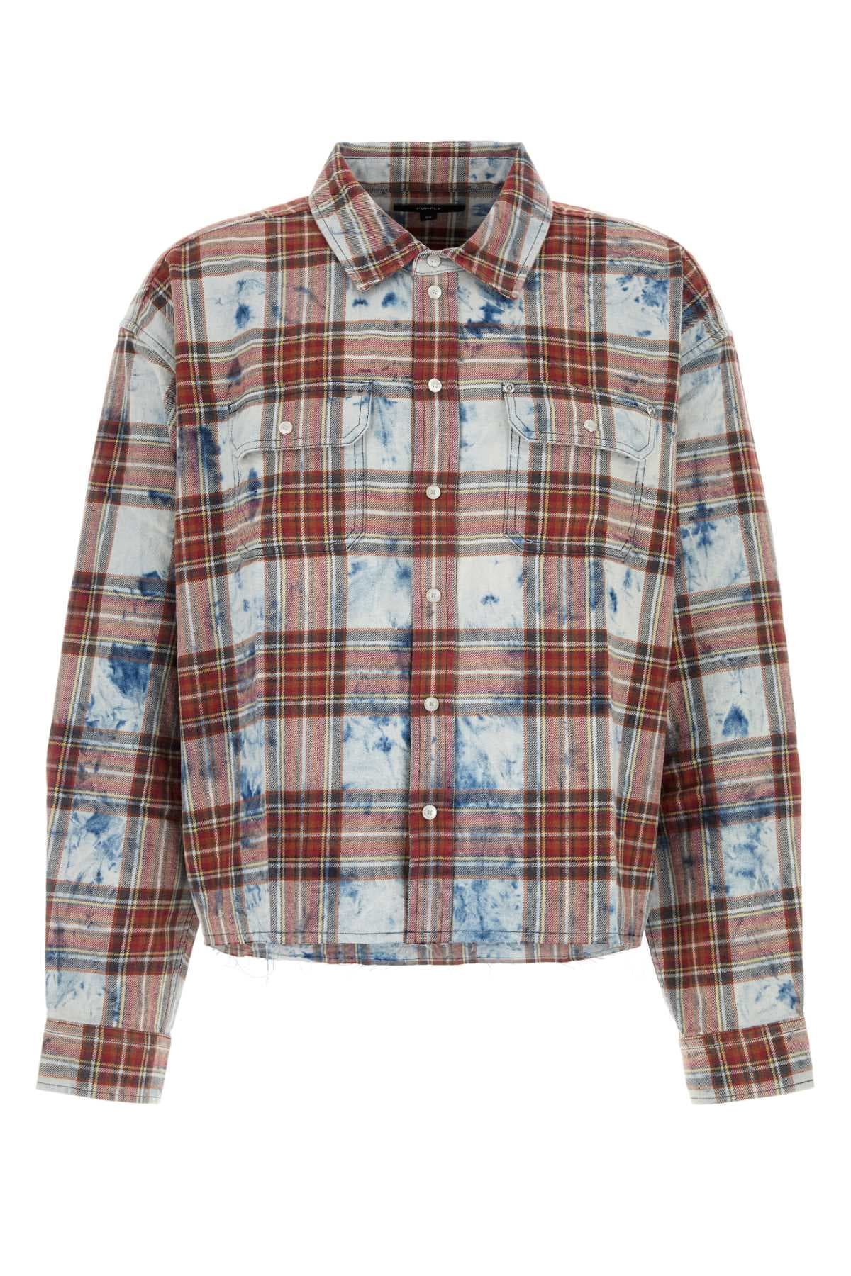 Embroidered cotton oversize shirt