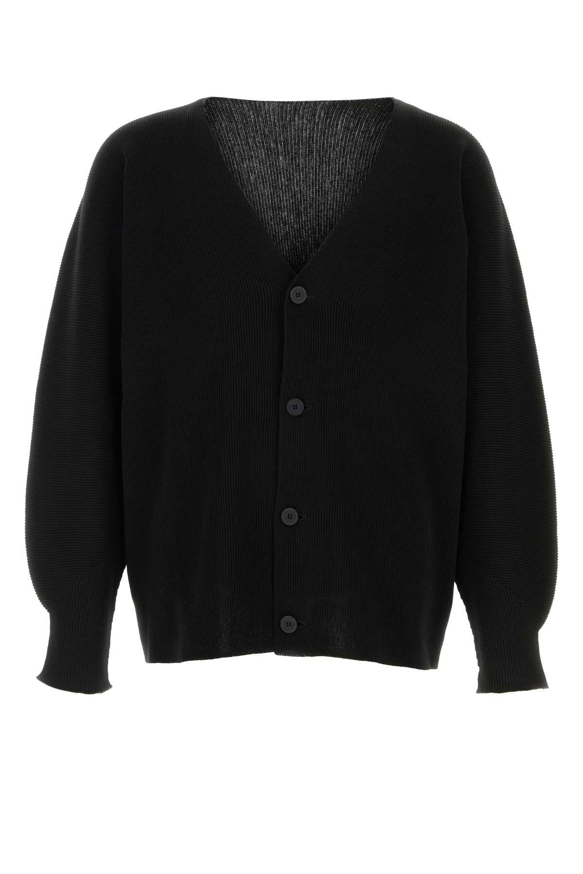 Black polyester cardigan