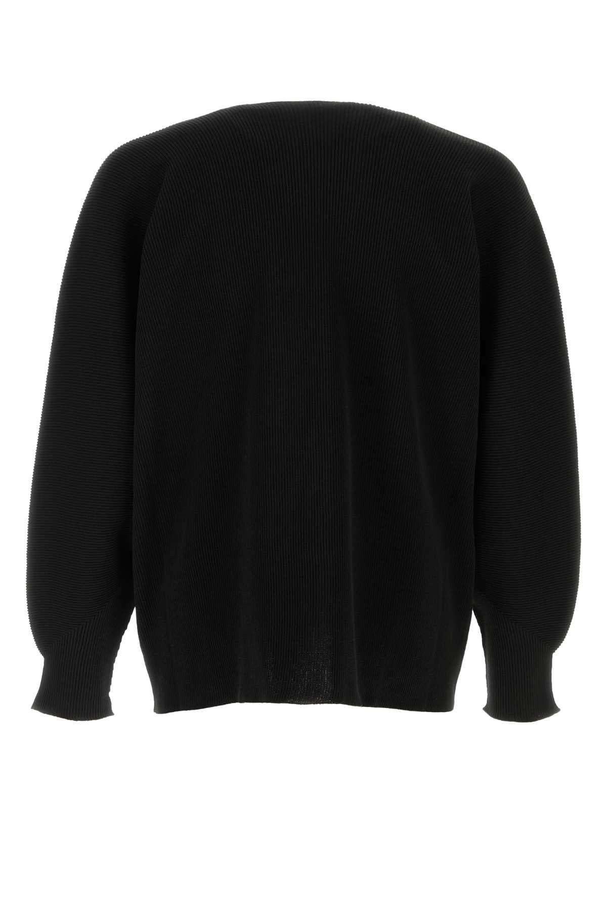 Black polyester cardigan - мініатюра 2