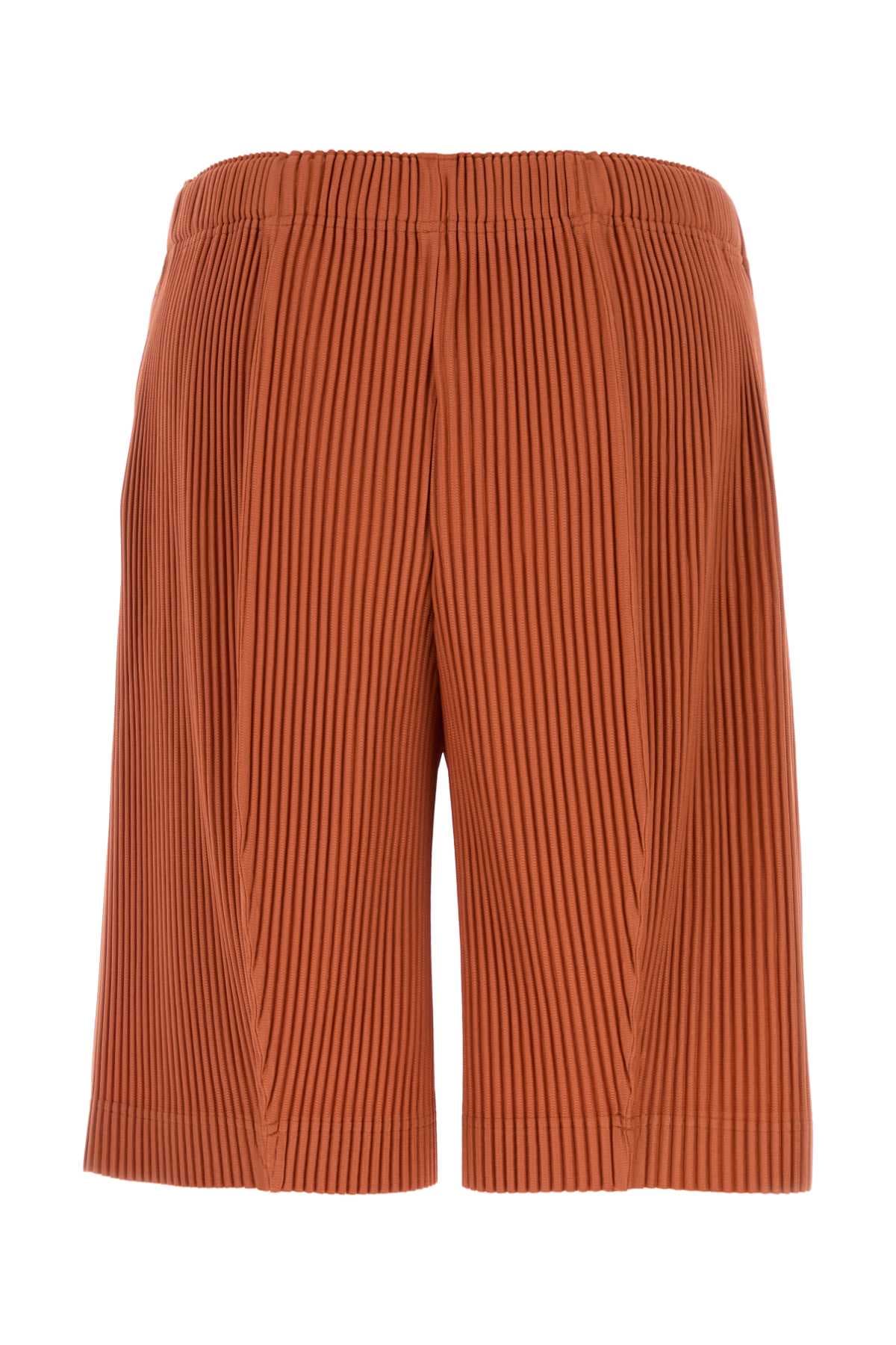 Orange polyester bermuda shorts - мініатюра 2