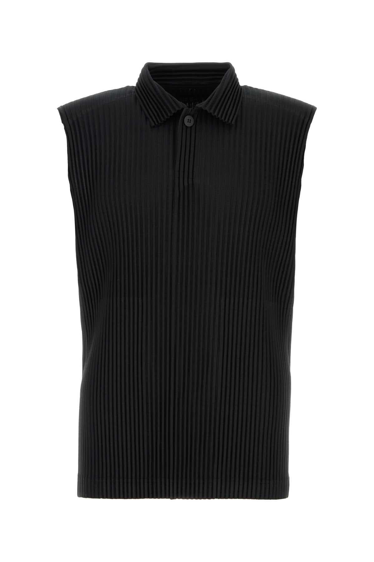 Black polyester vest