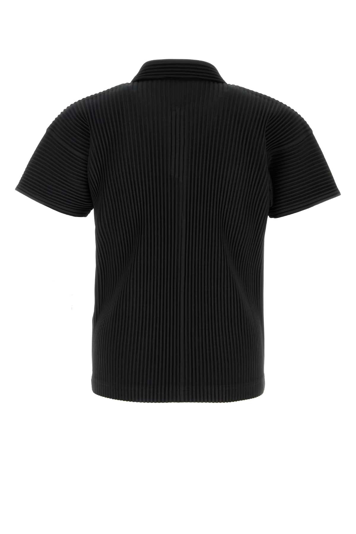 Black polyester polo shirt - мініатюра 2