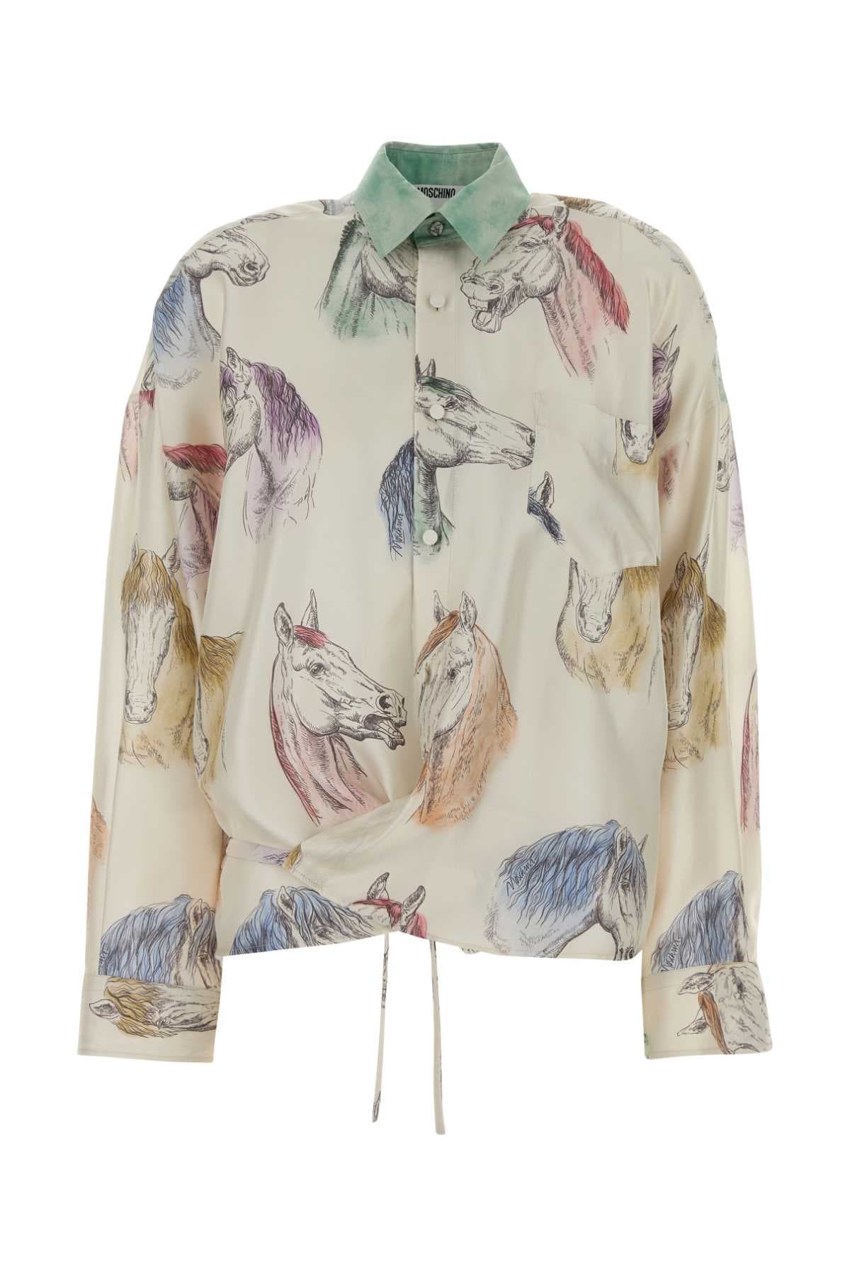 Printed twill shirt