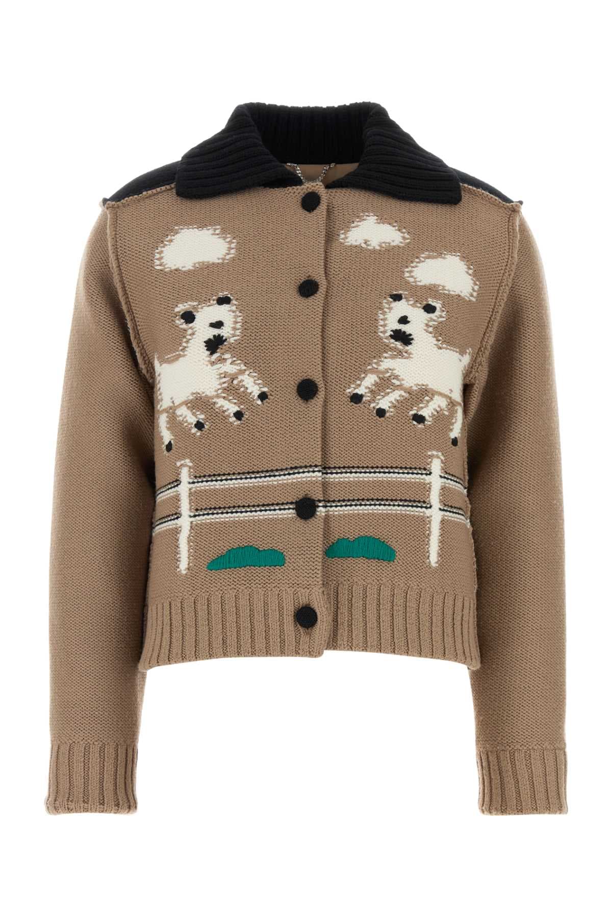 Camel wool cardigan