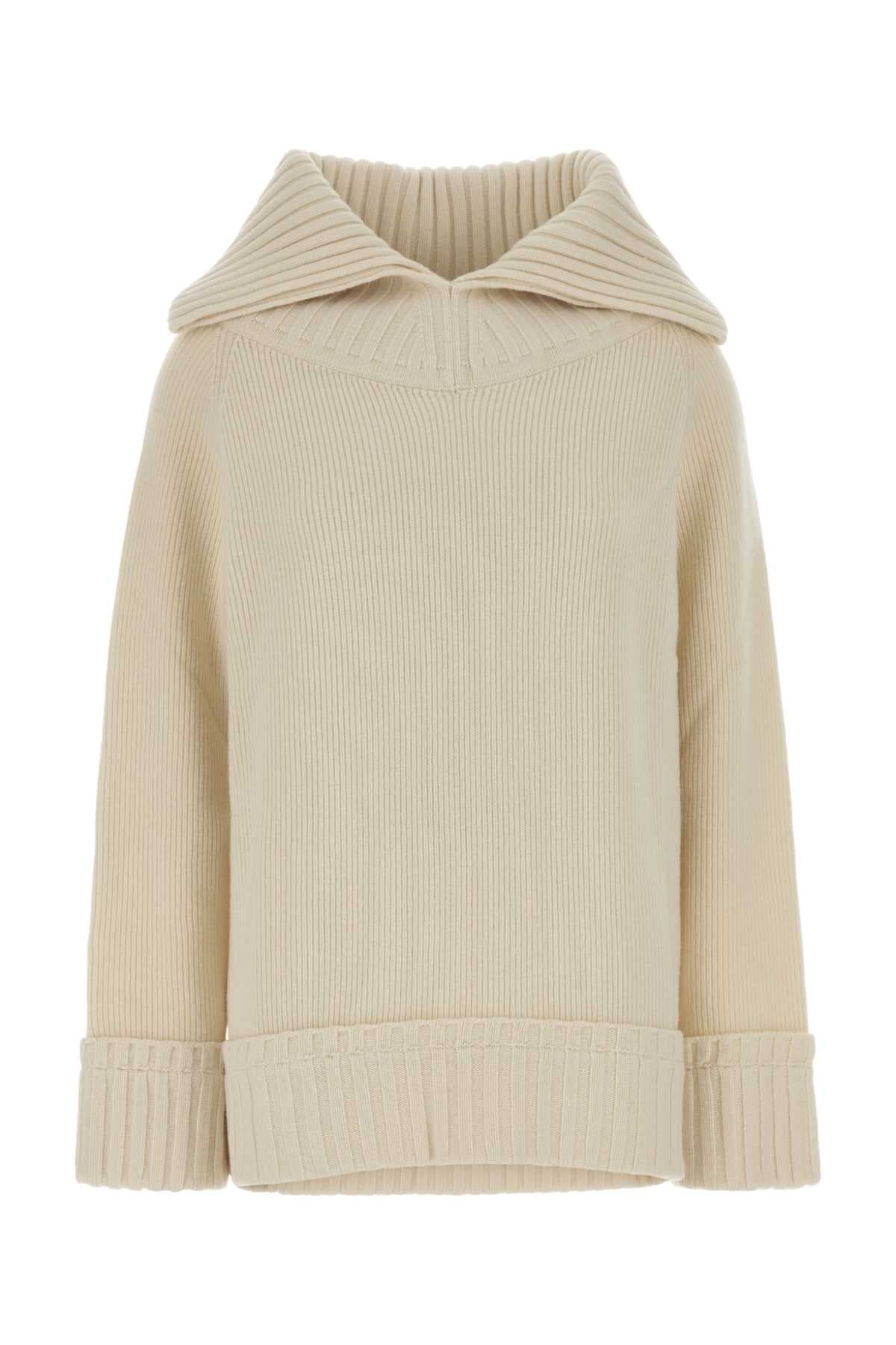 Cream wool blend sweater