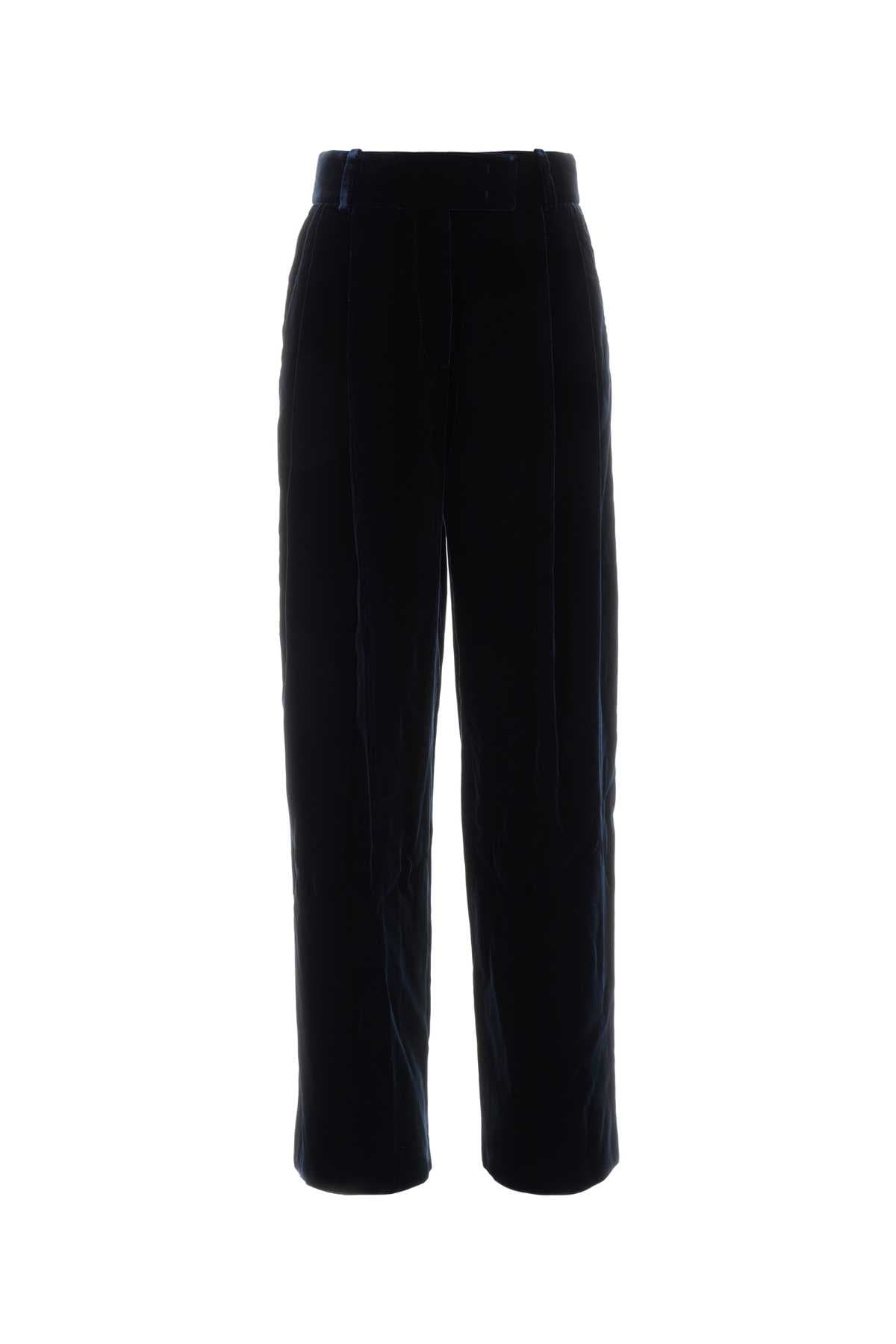 Dark blue velvet pant