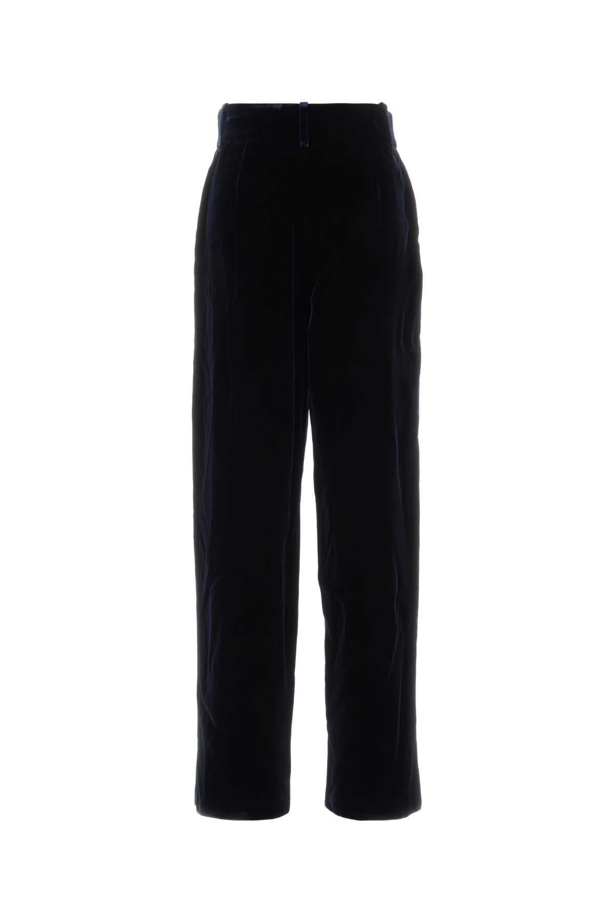 Dark blue velvet pant - мініатюра 2