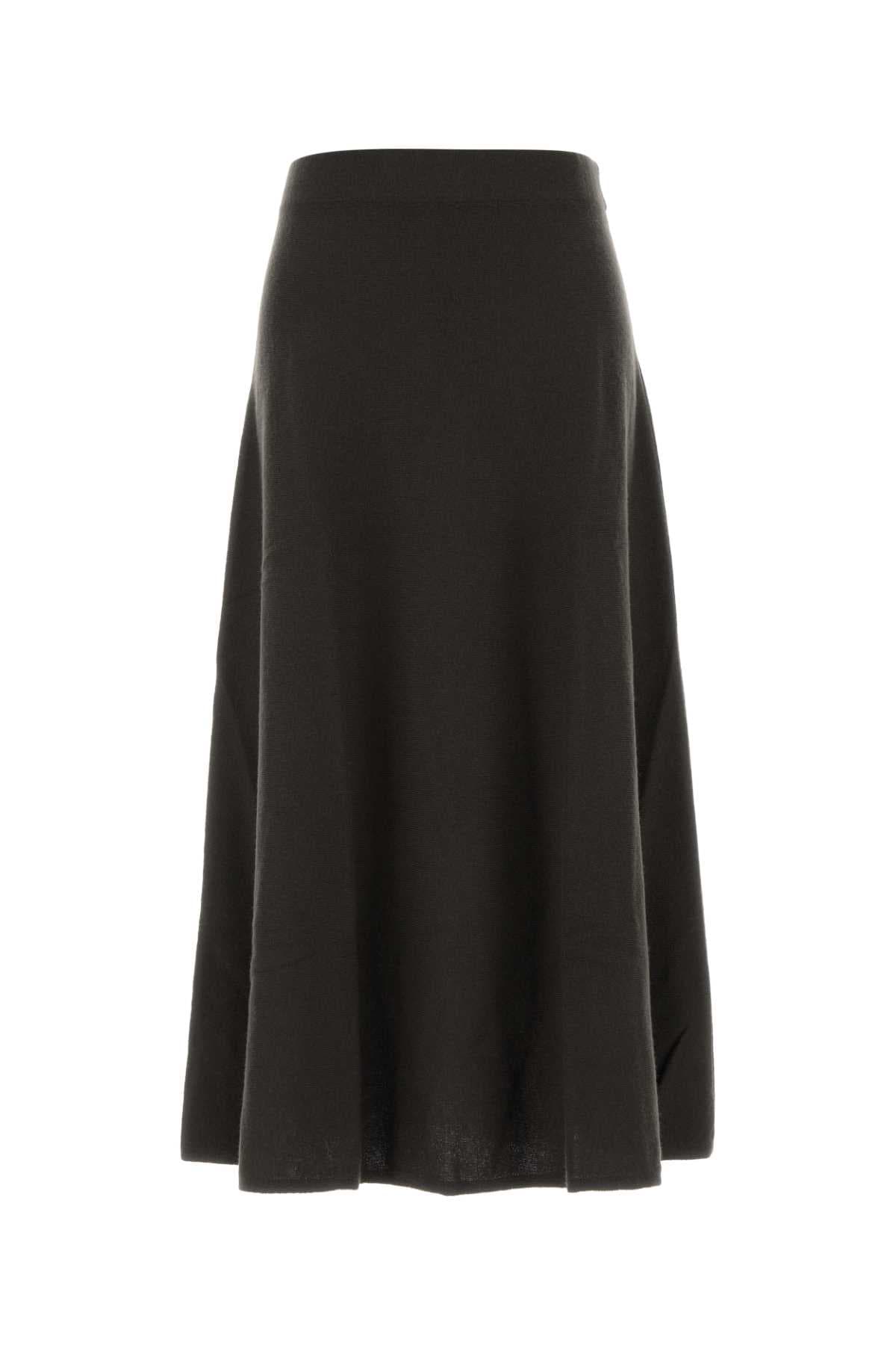 Chocolate cashmere Torie skirt