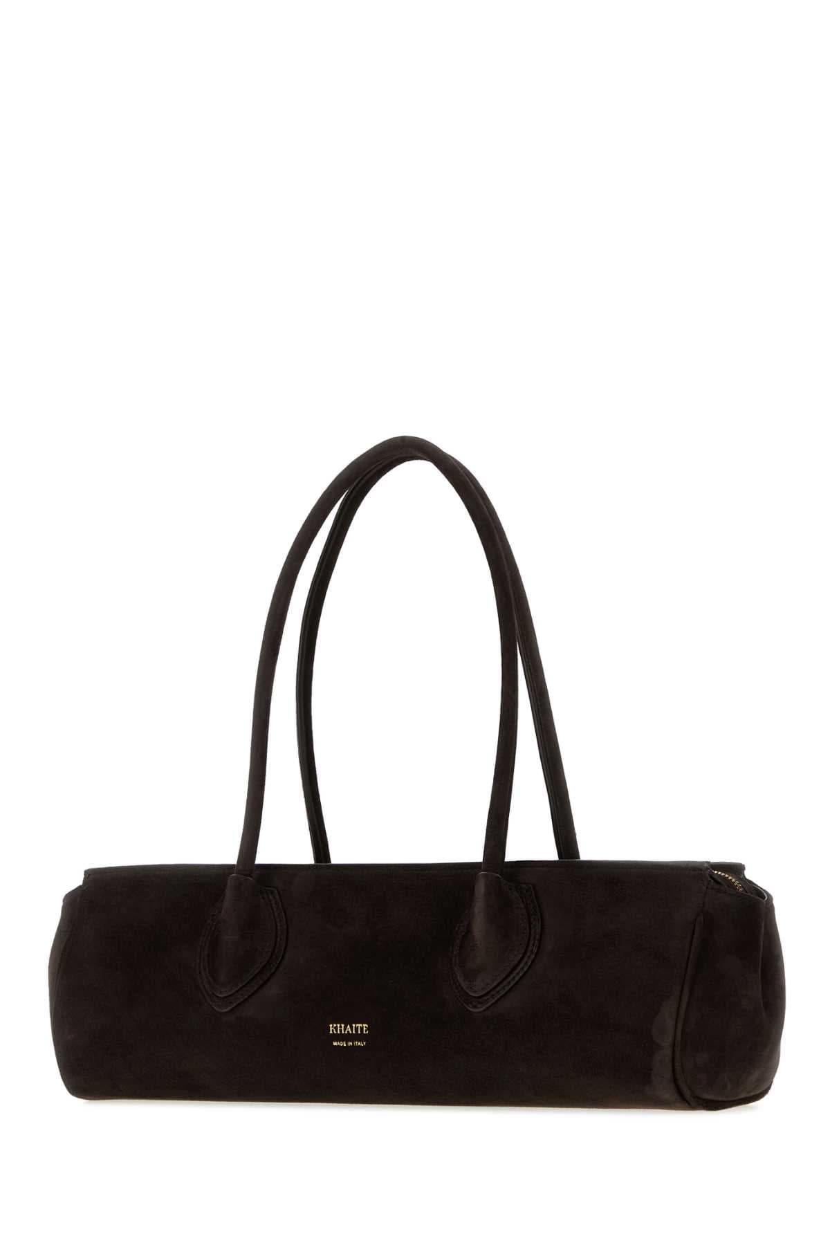 Dark brown suede Donna shoulder bag - мініатюра 2