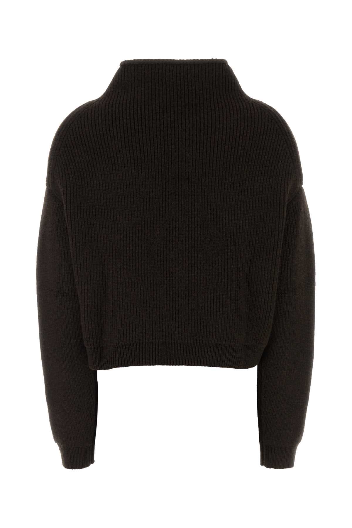 Dark brown cashmere cardigan - мініатюра 2