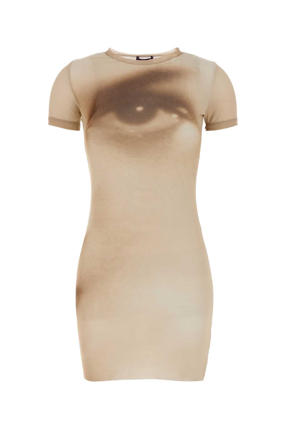 Printed tulle dress