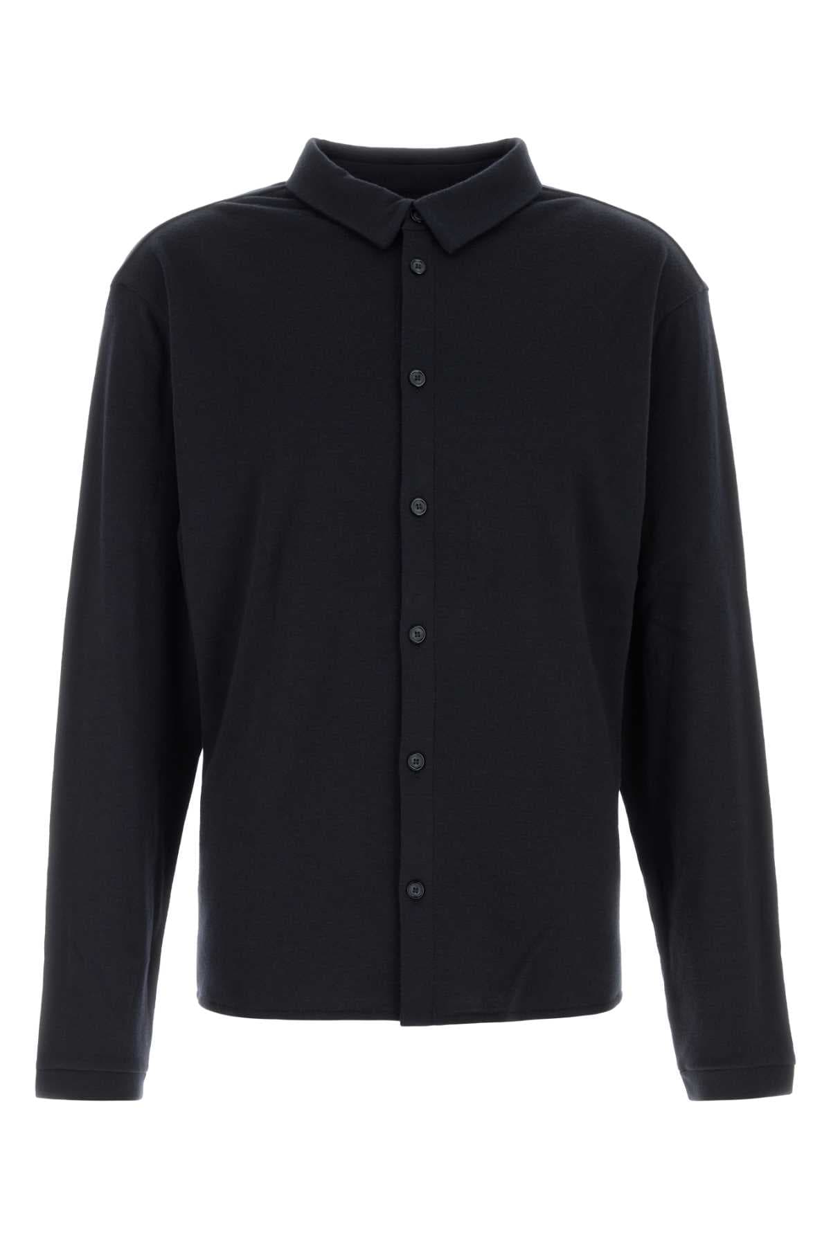 Midnight blue cashmere shirt