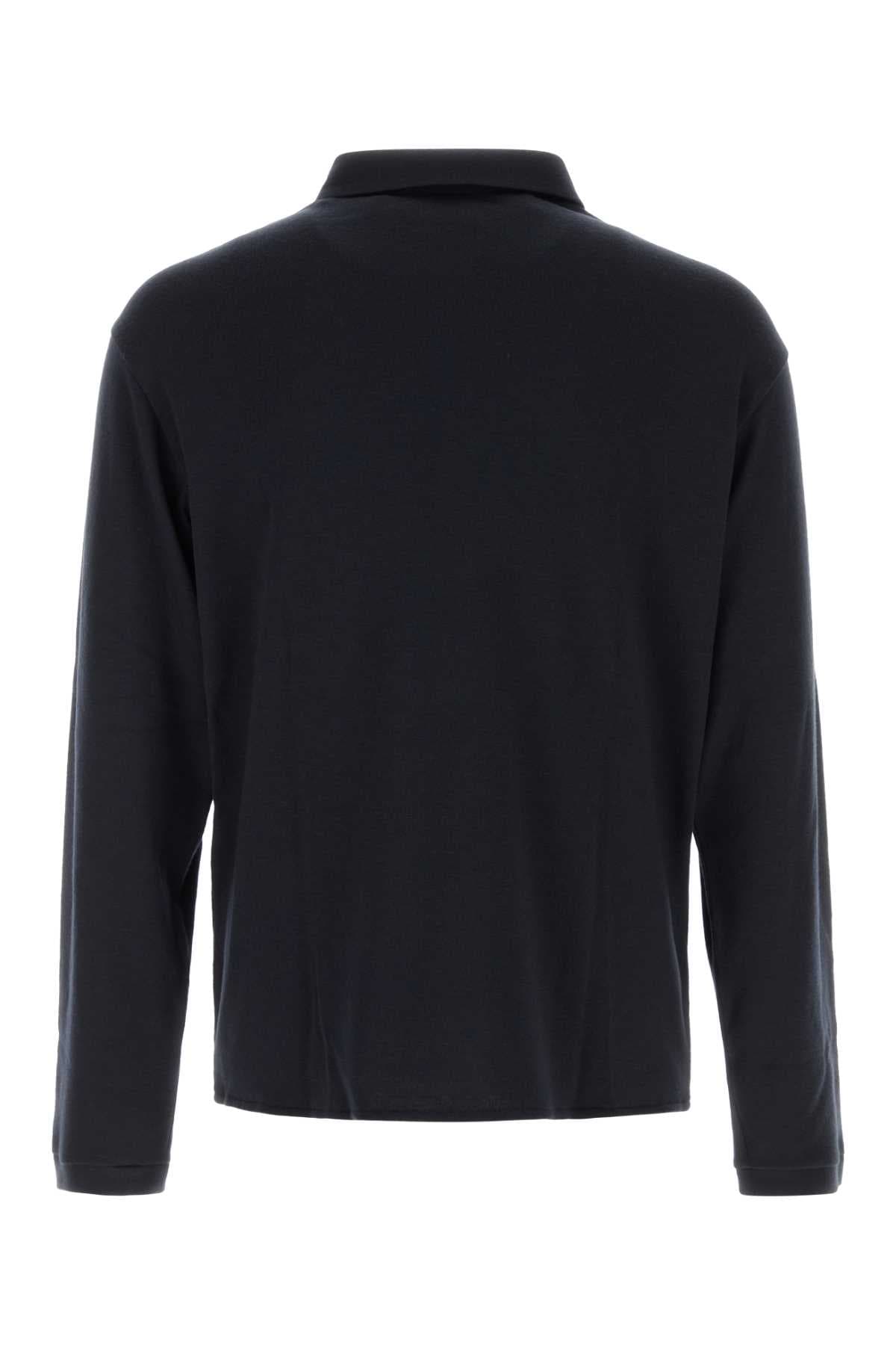 Midnight blue cashmere shirt - мініатюра 2
