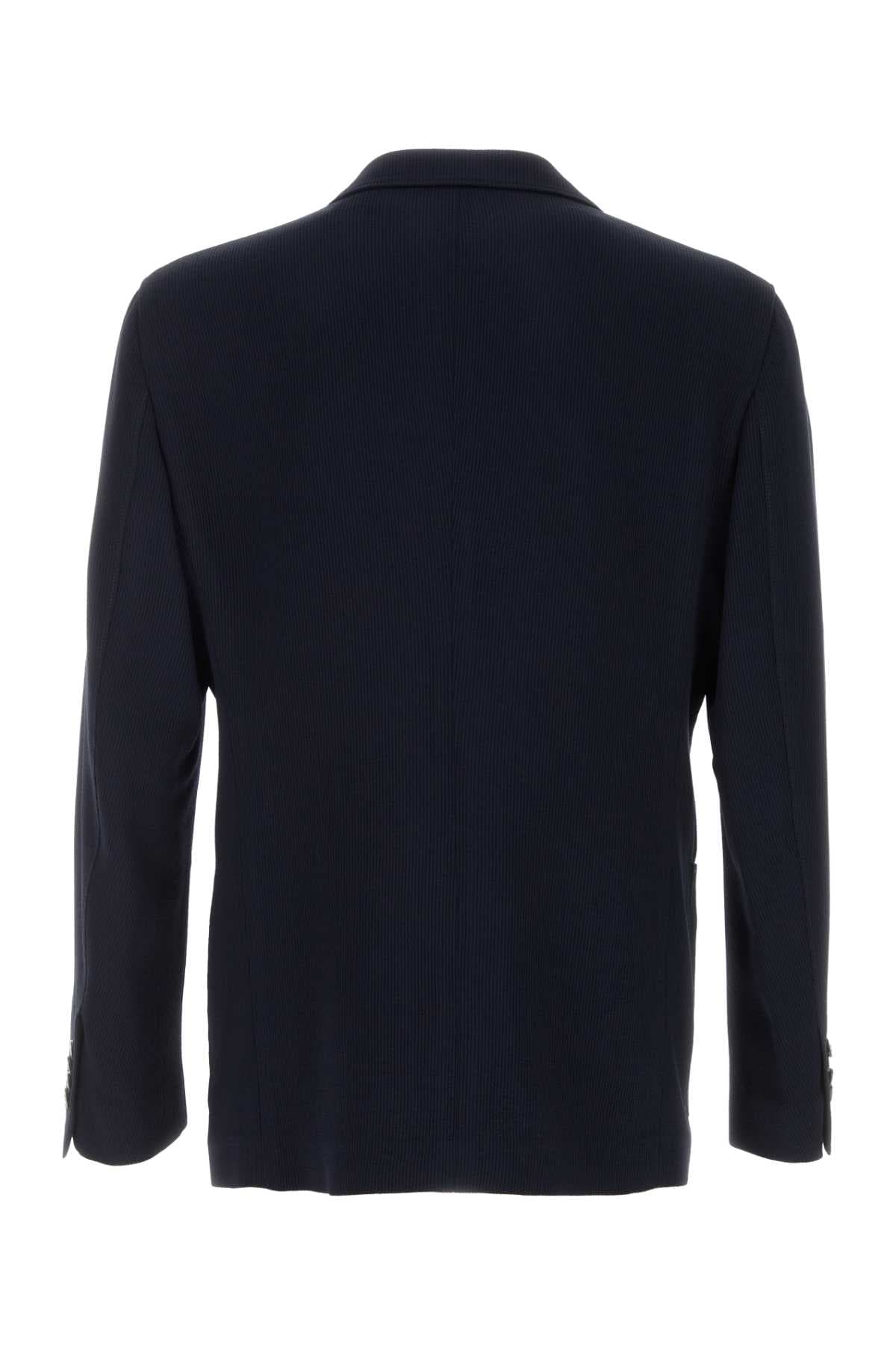 Navy blue jersey blazer - мініатюра 2