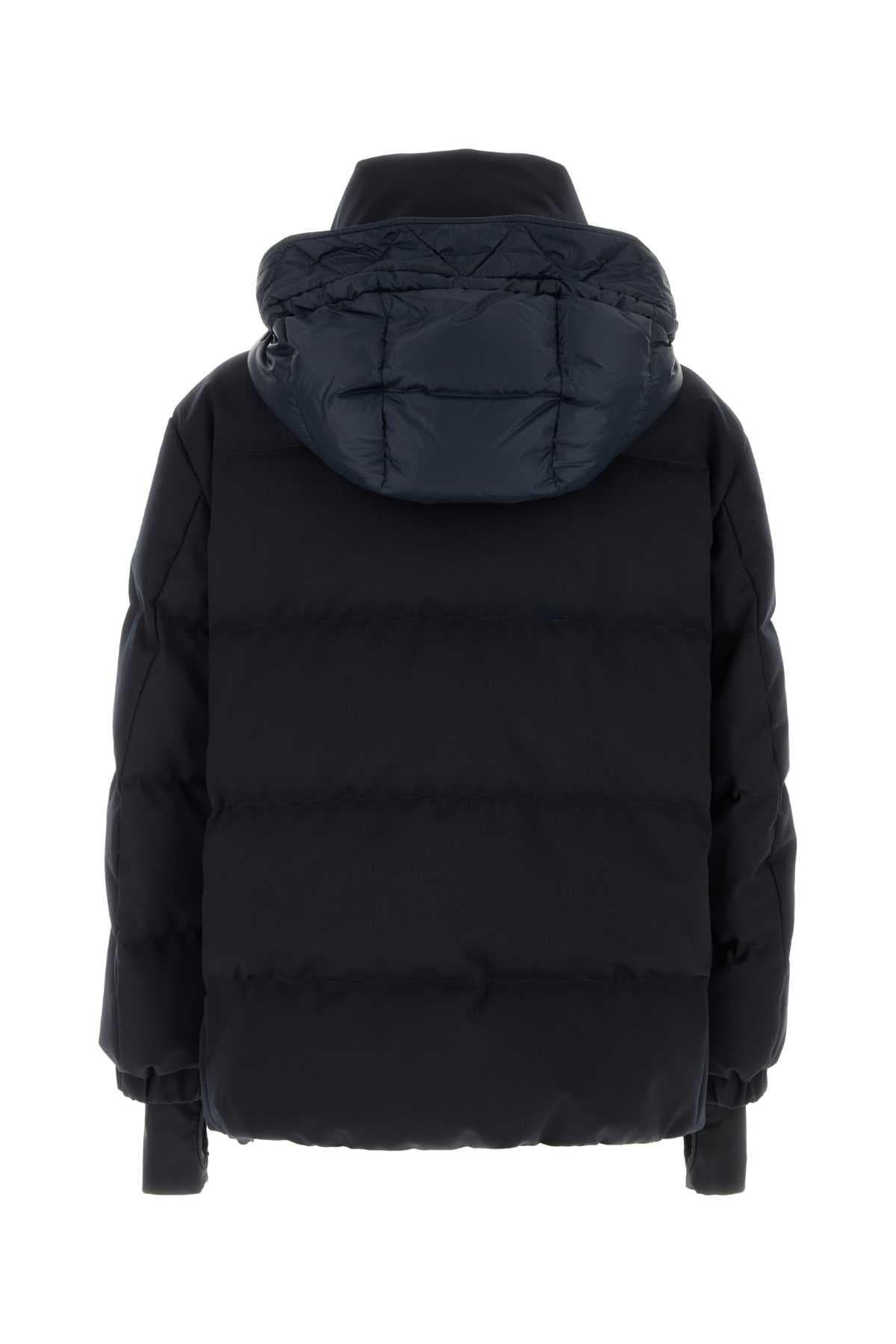 Midnight blue stretch polyester blend ski jacket - мініатюра 2
