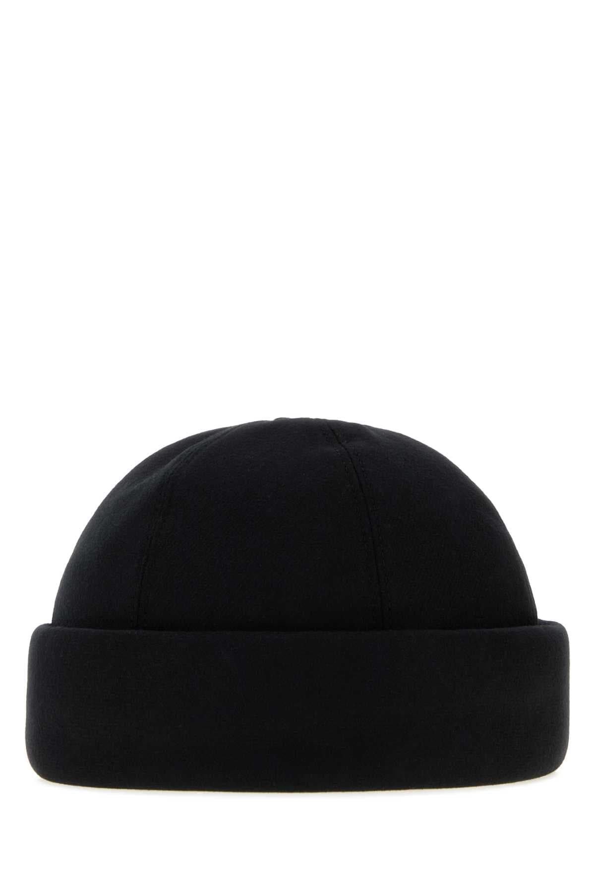 Midnight blue cotton blend hat