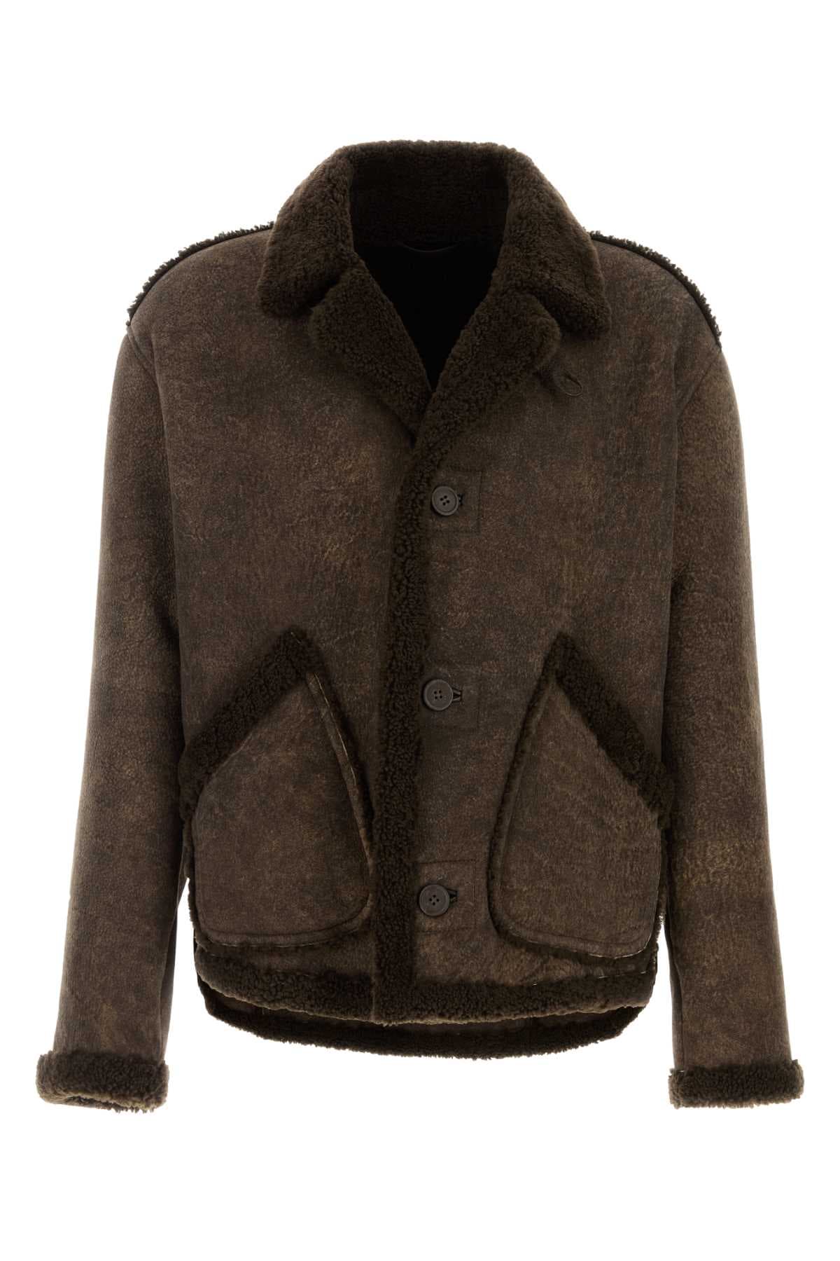 Chocolate shearling jacket