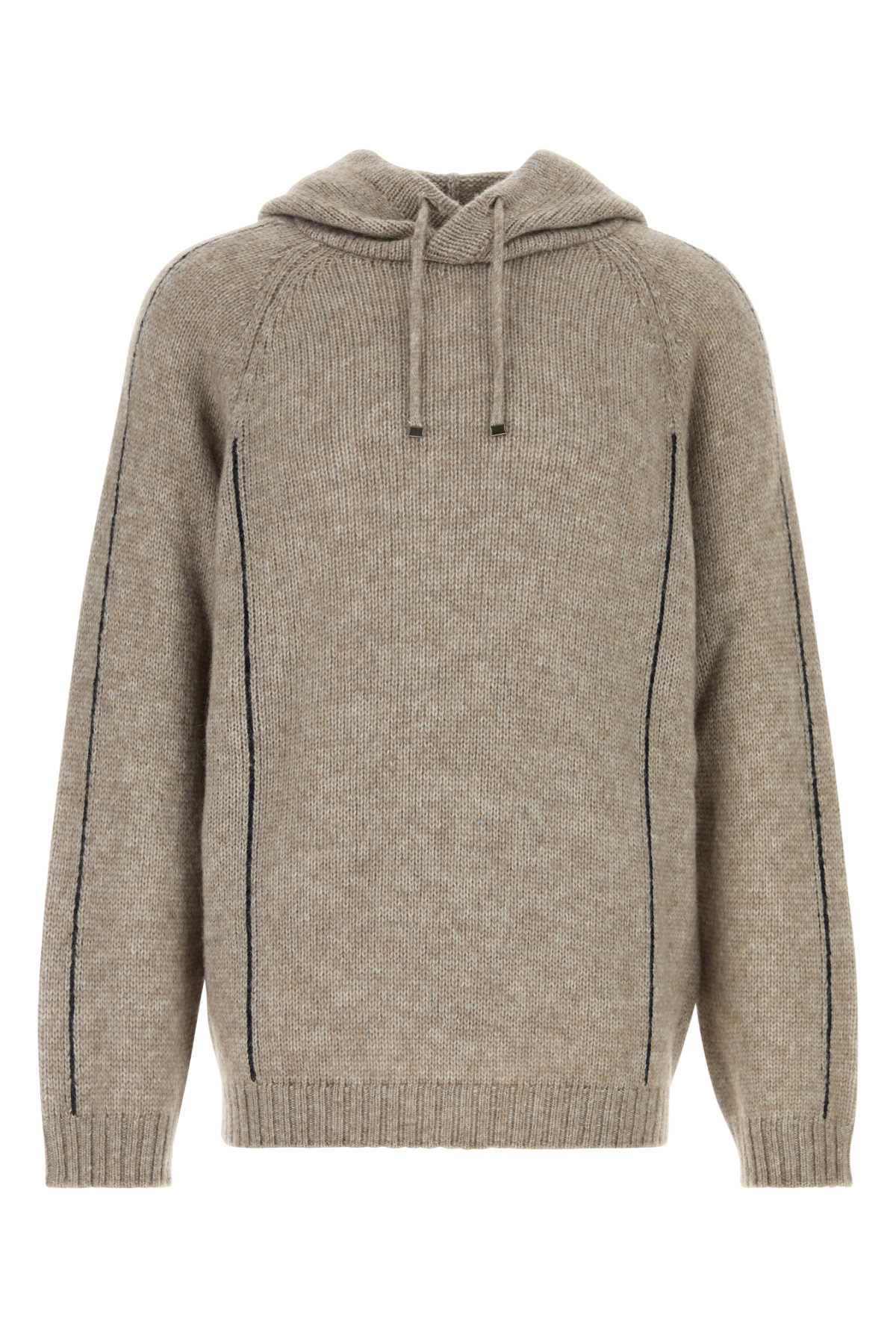 Dove grey alpaca blend sweater