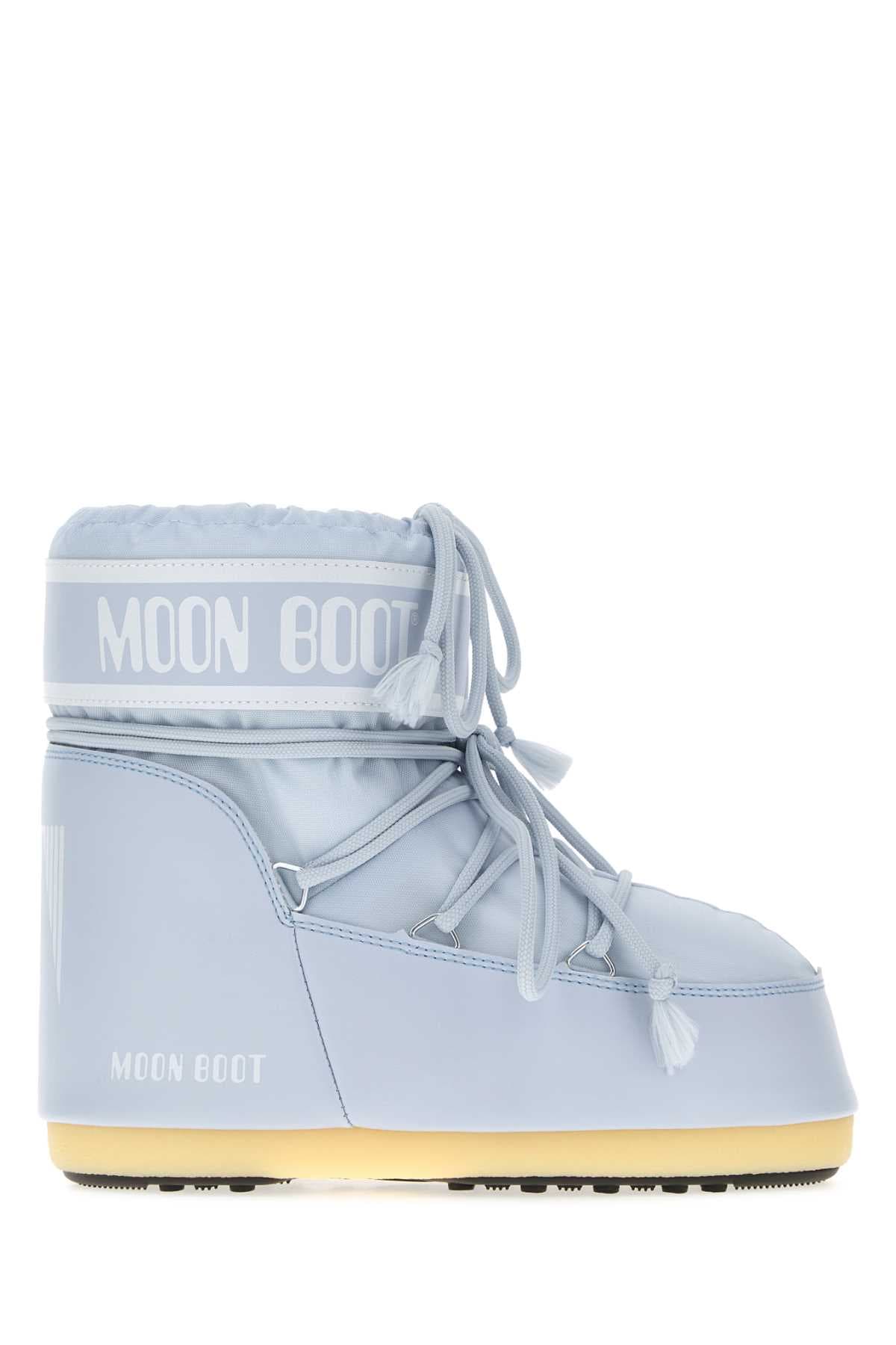 Pastel light-blue nylon Icon Low ankle boots