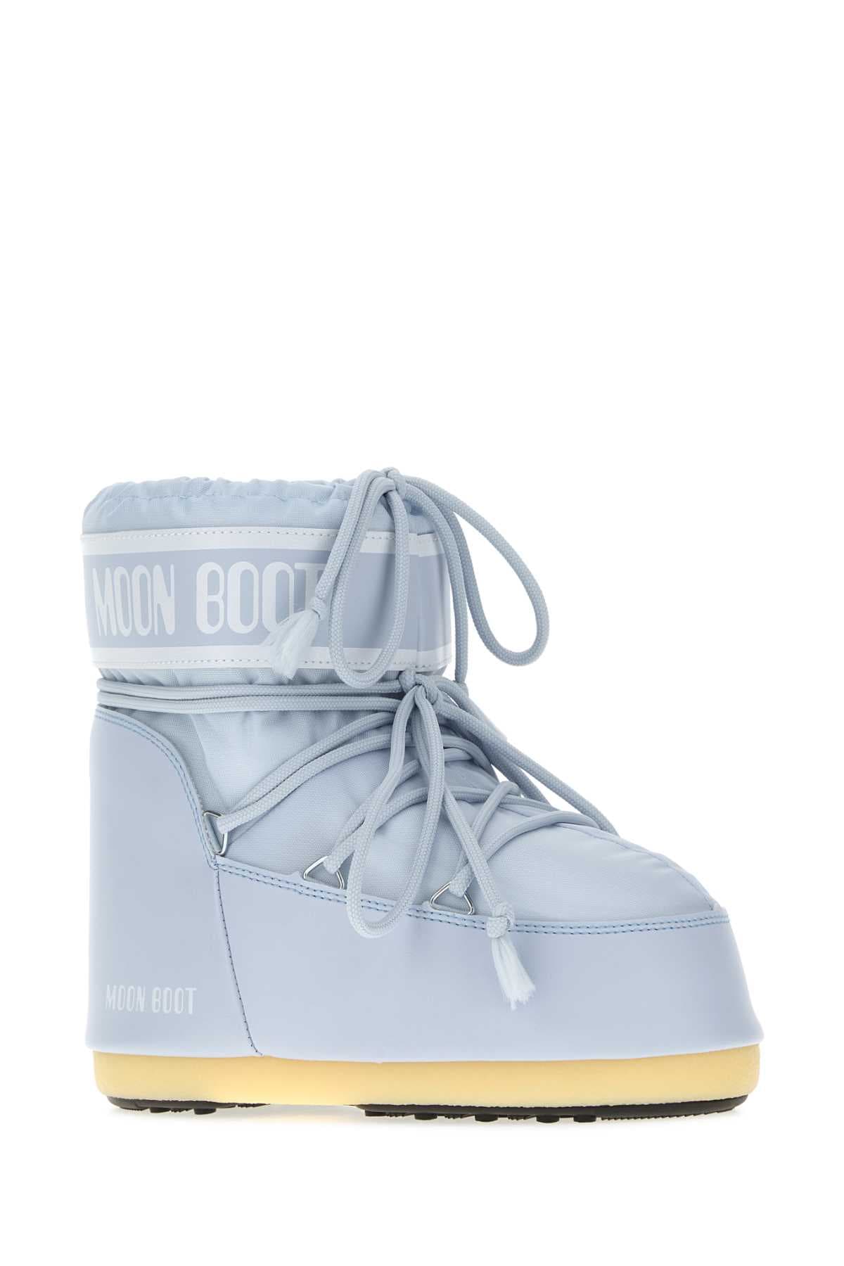 Pastel light-blue nylon Icon Low ankle boots - мініатюра 2