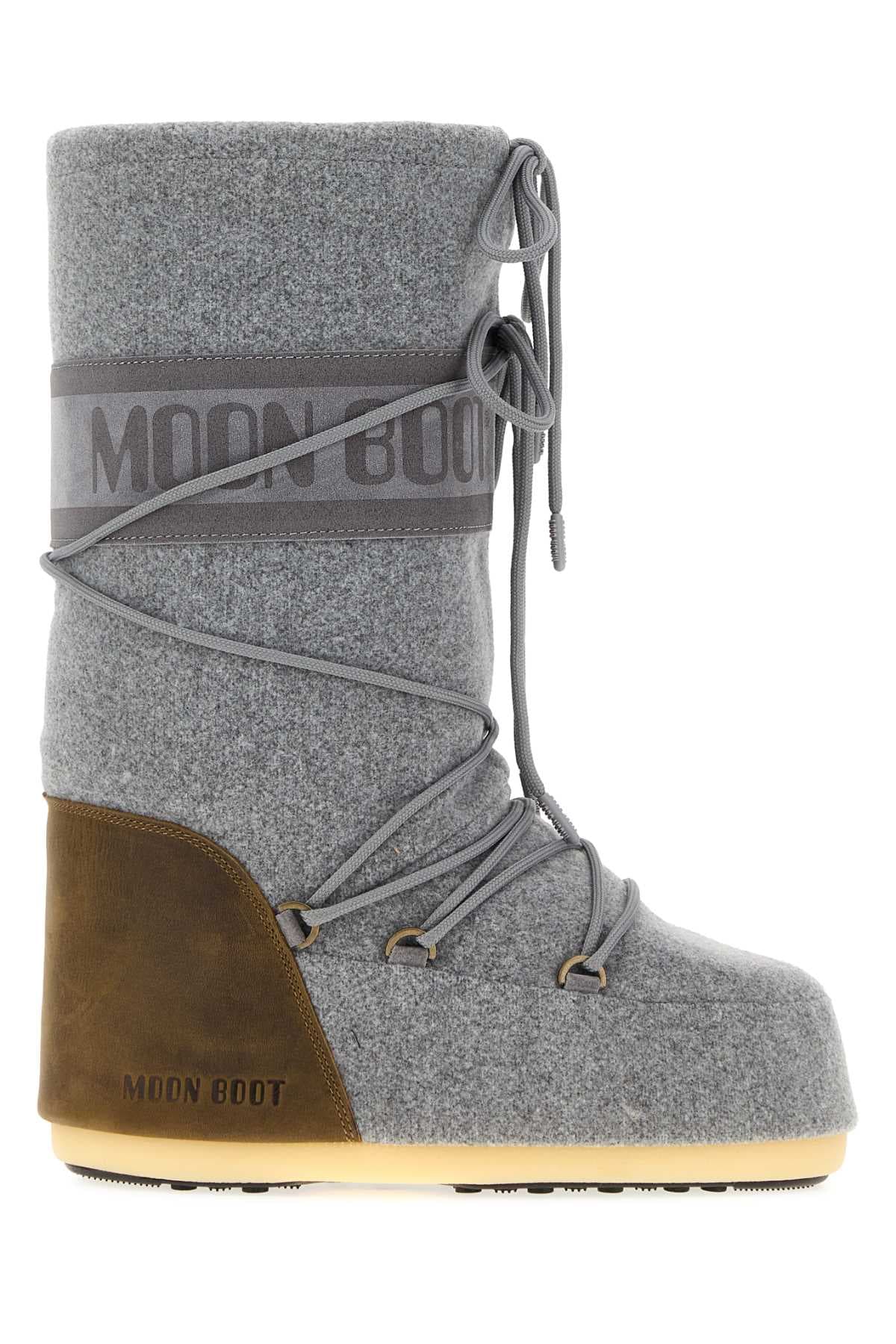 Grey felt Icon boots