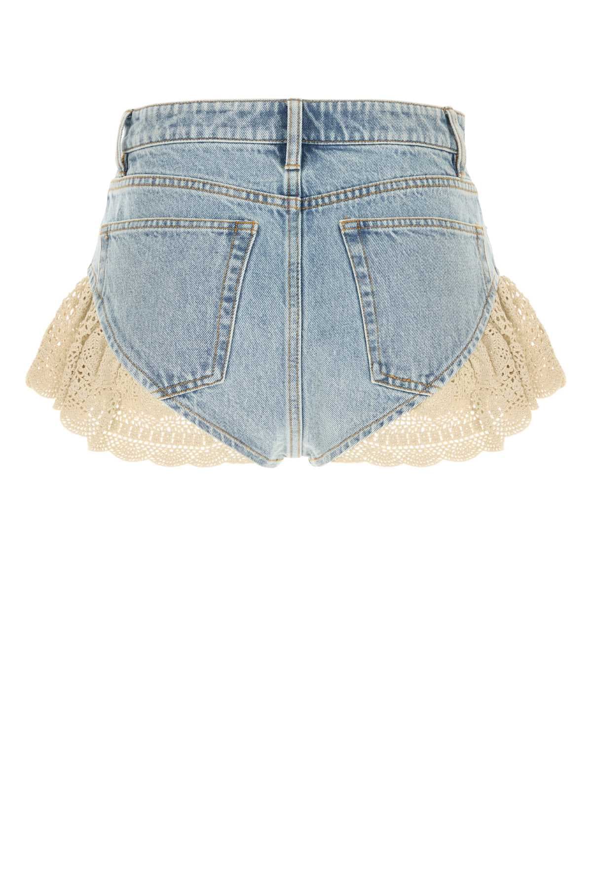 Denim The Crochet shorts - мініатюра 2