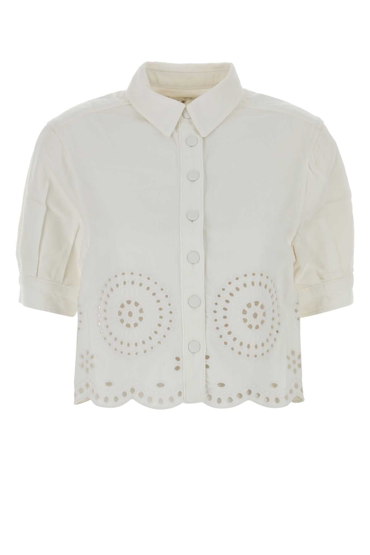 White denim The Eyelet shirt