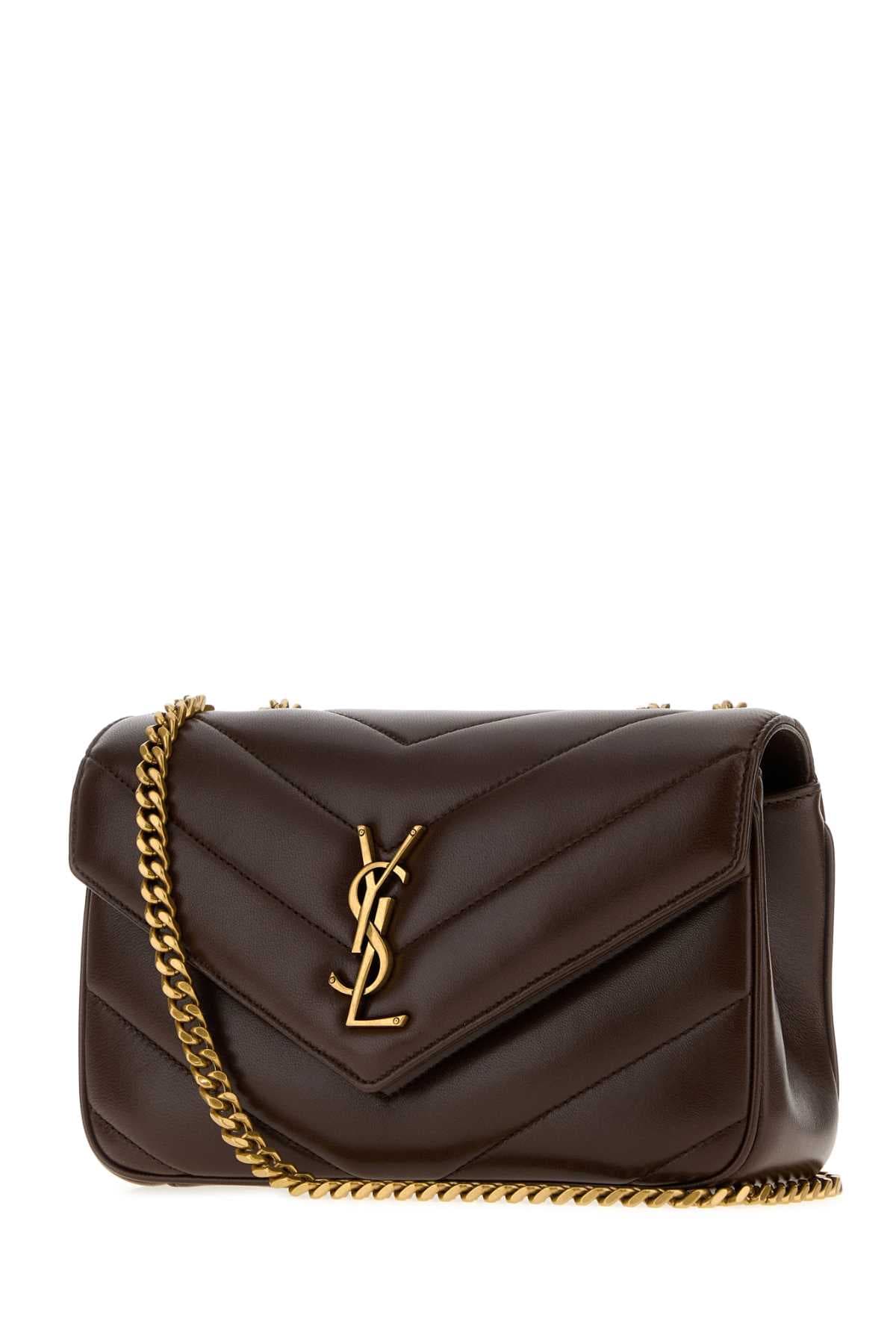 Chocolate leather small LouLou shoulder bag - мініатюра 2