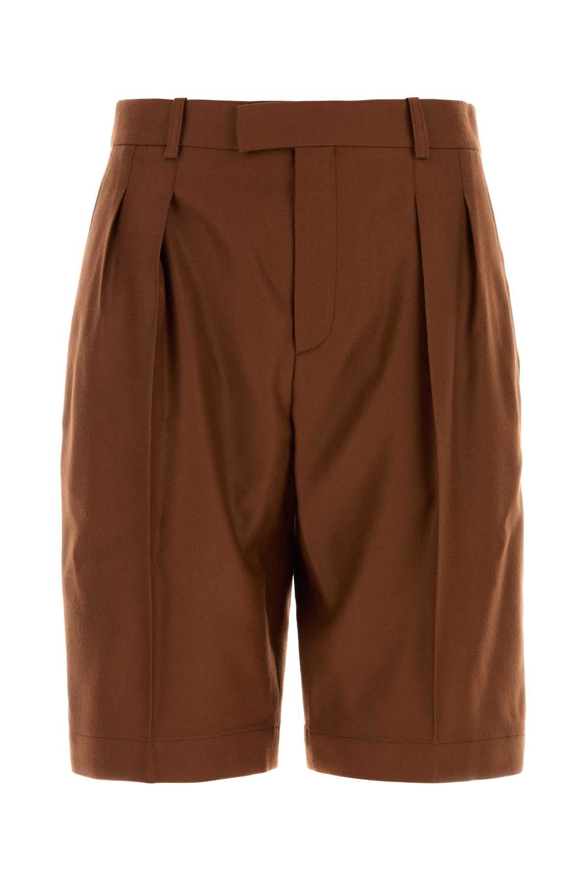 Caramel cashmere bermuda shorts