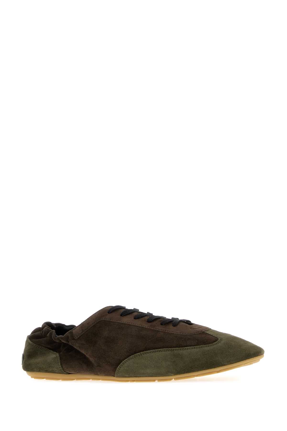 Two-tone suede Lewis sneakers - мініатюра 2