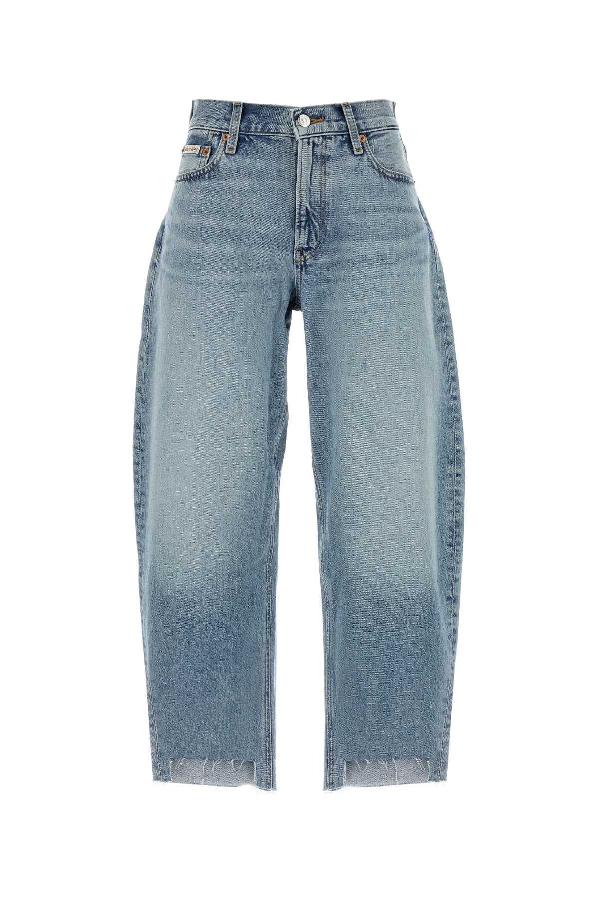 Denim wide-leg jeans