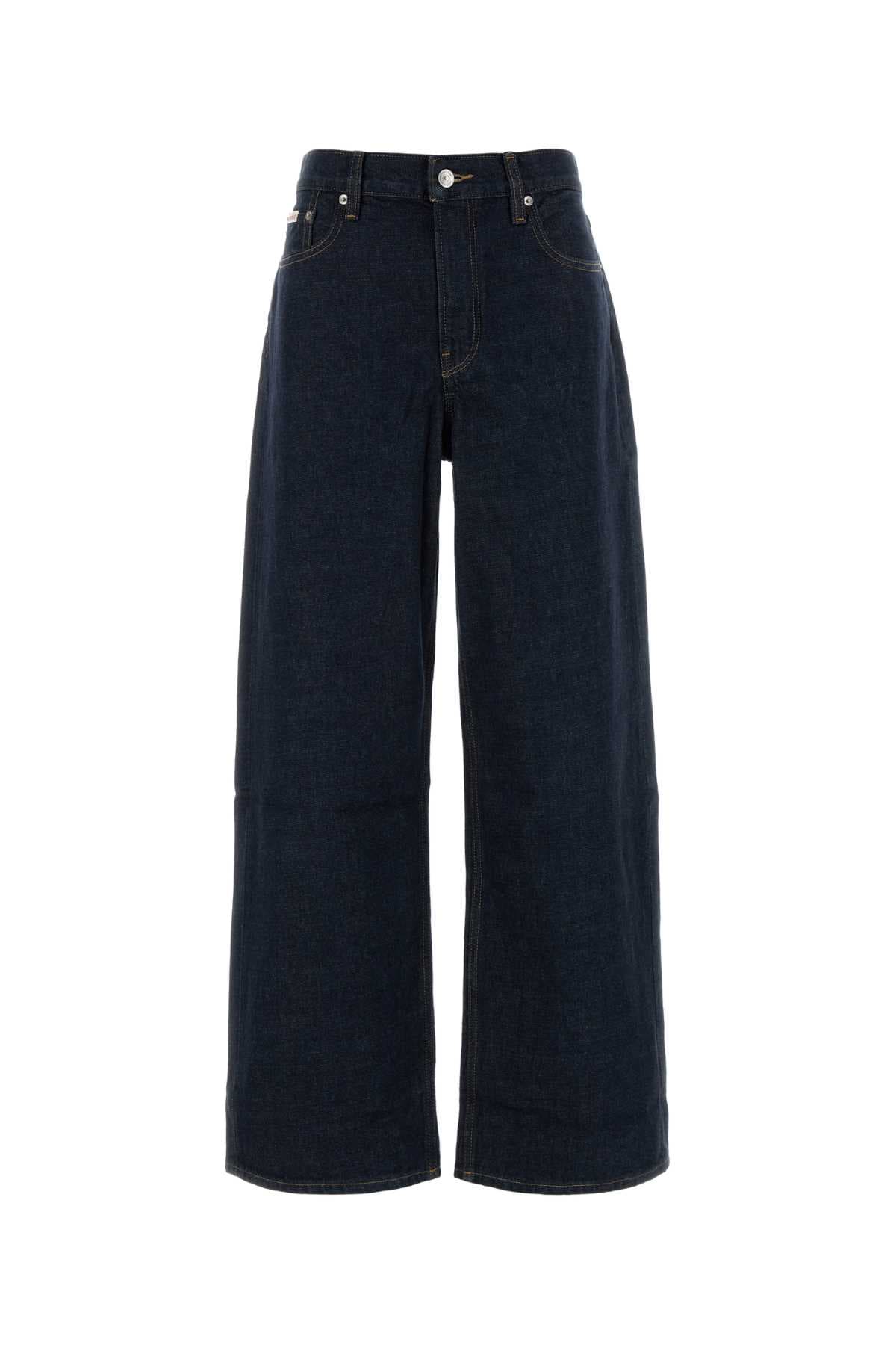 Denim wide-leg jeans