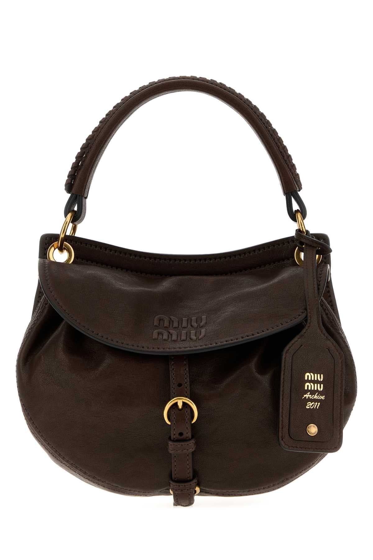 Dark brown nappa leather Rendez-Vous handbag