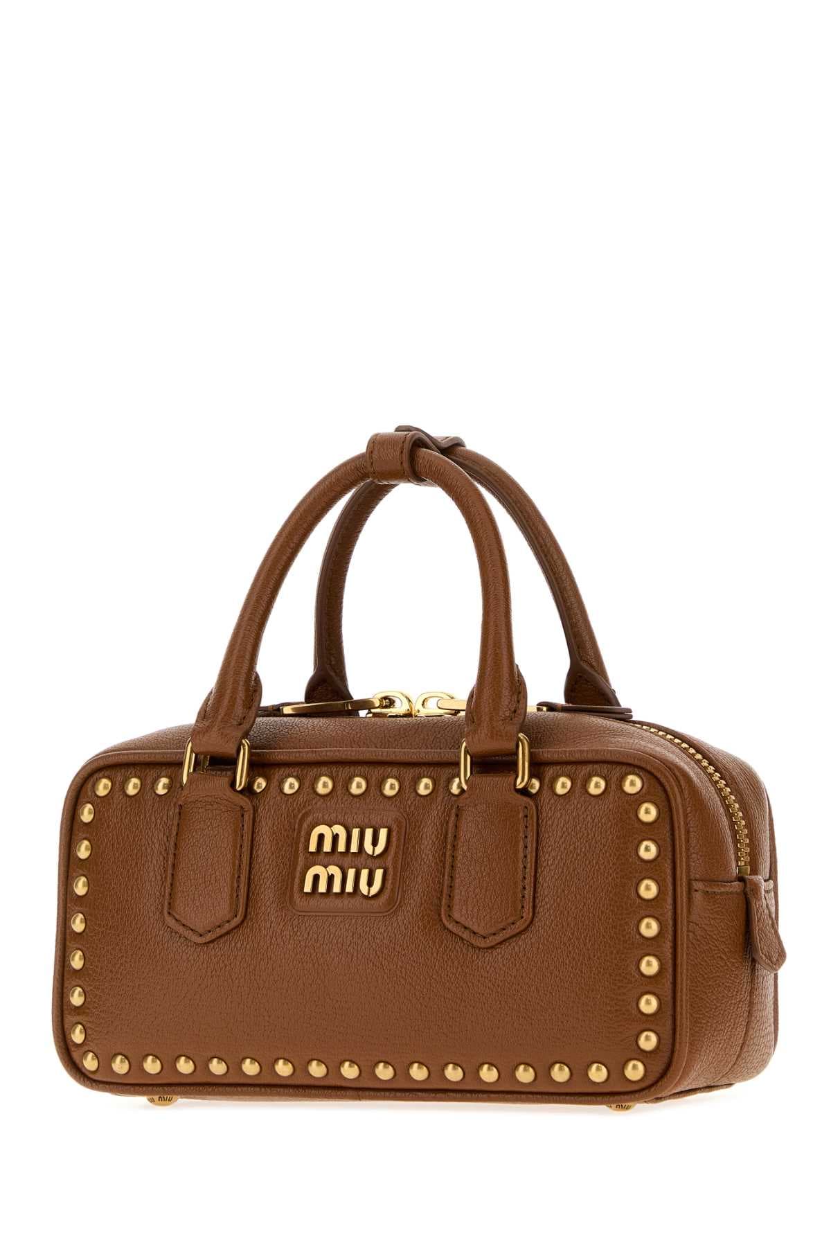 Caramel leather Arcadie handbag - мініатюра 2